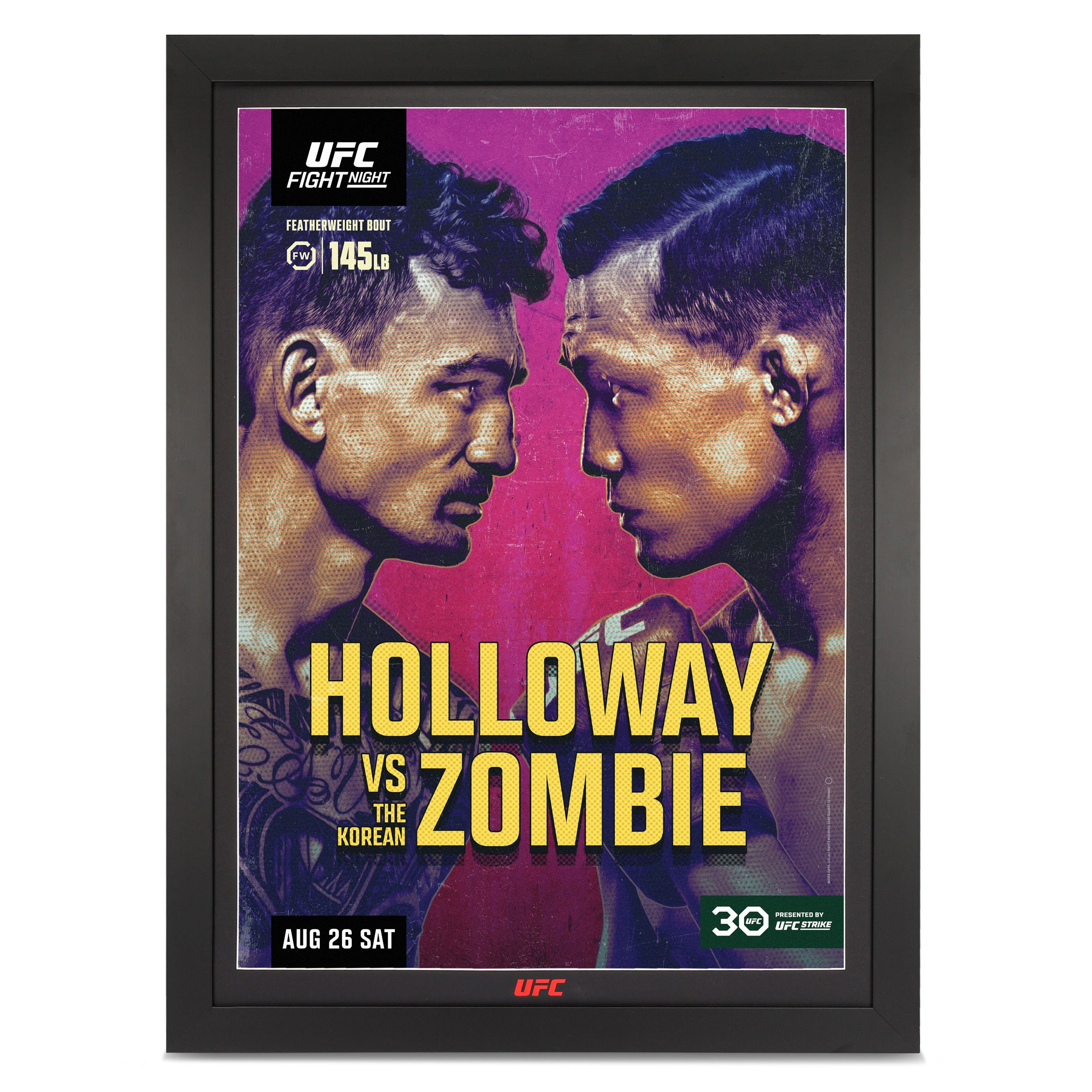UFC Fight Night: Holloway vs The Korean Zombie Autographed Event Poster