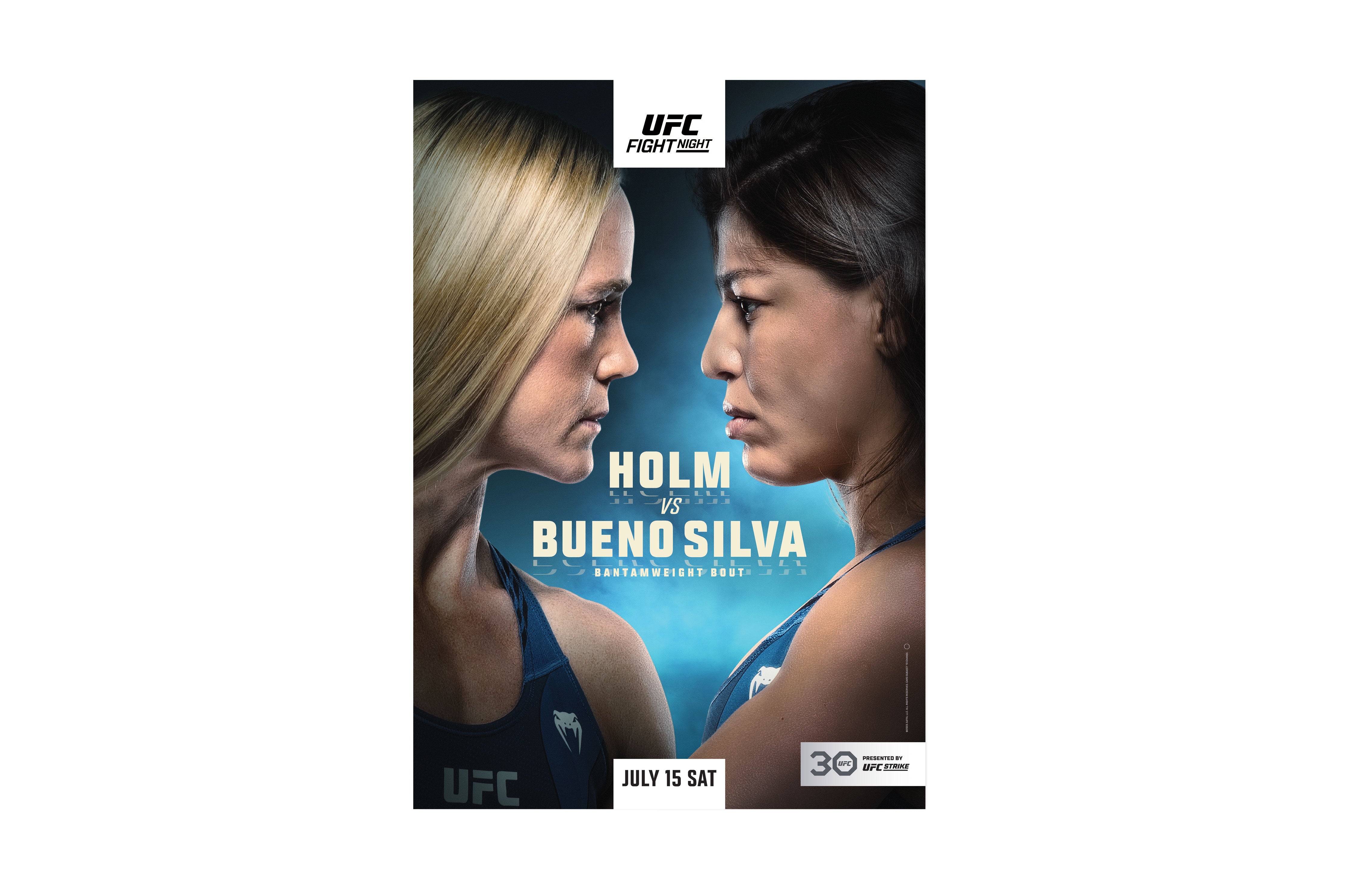 UFC Fight Night: Holm vs Bueno Silva Autographed Event Poster