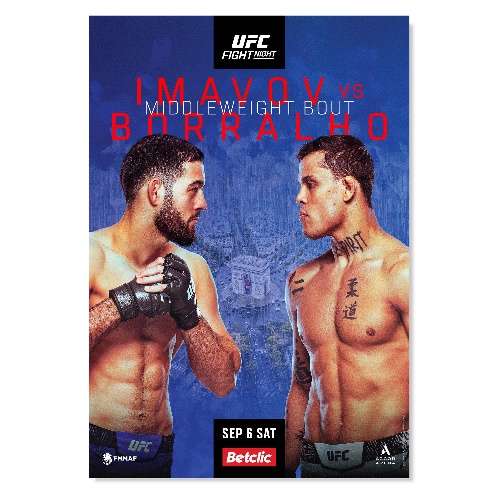 UFC Fight Night: Imavov vs Borralho Autographed Event Poster