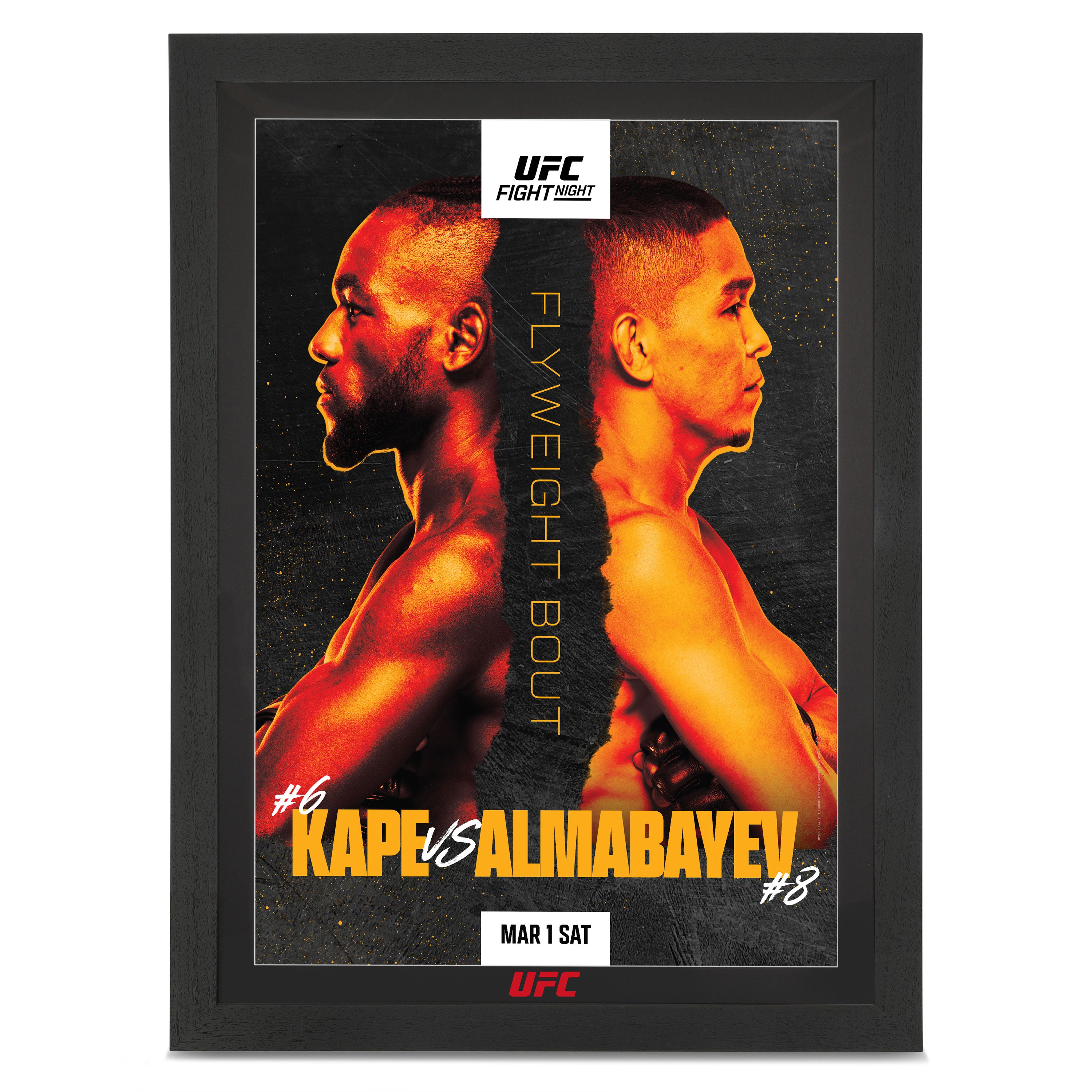 UFC Fight Night: Kape vs Almabayev Autographed Event Poster