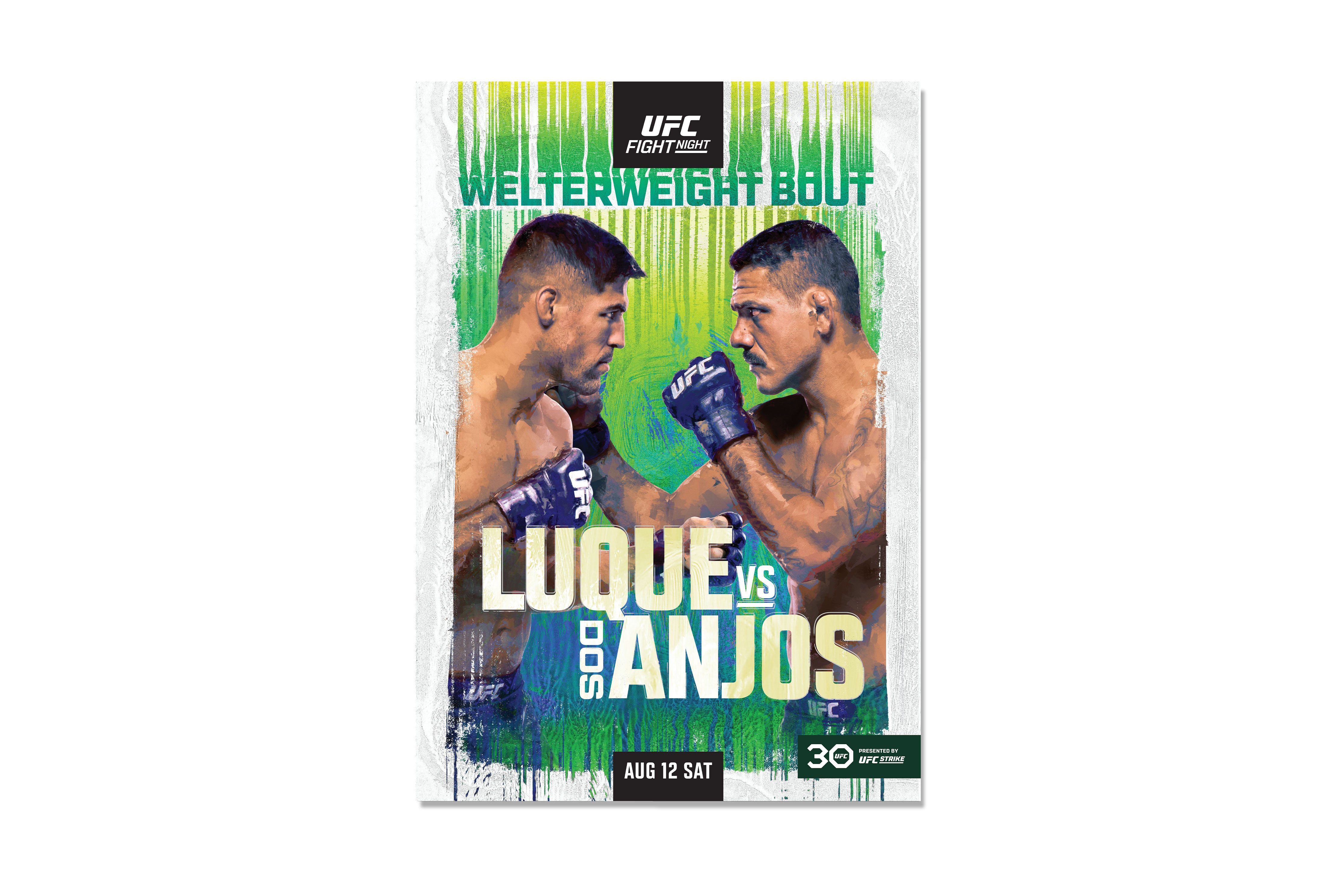 UFC Fight Night: Luque vs Dos Anjos Autographed Event Poster