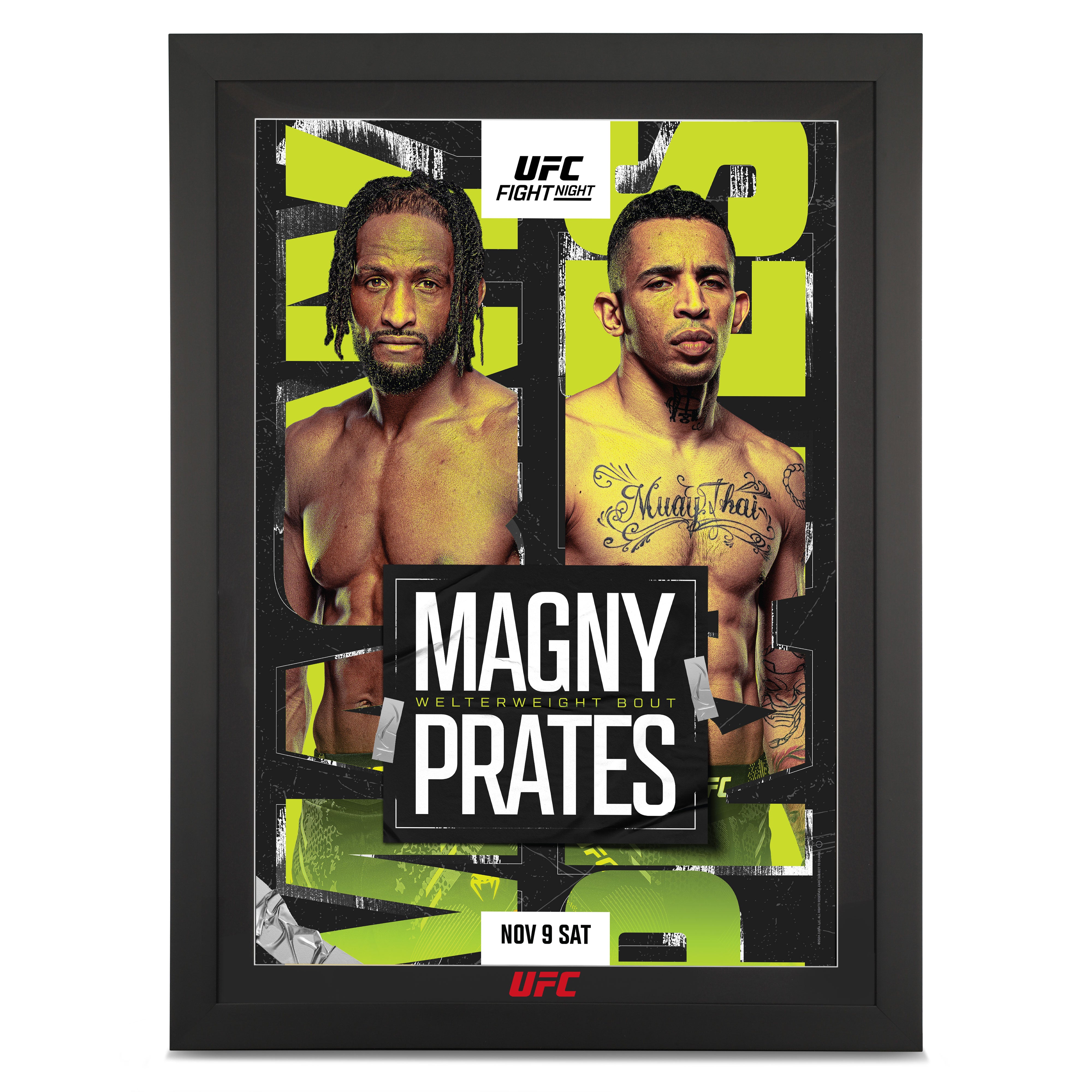 UFC Fight Night: Magny vs Prates Autographed Event Poster