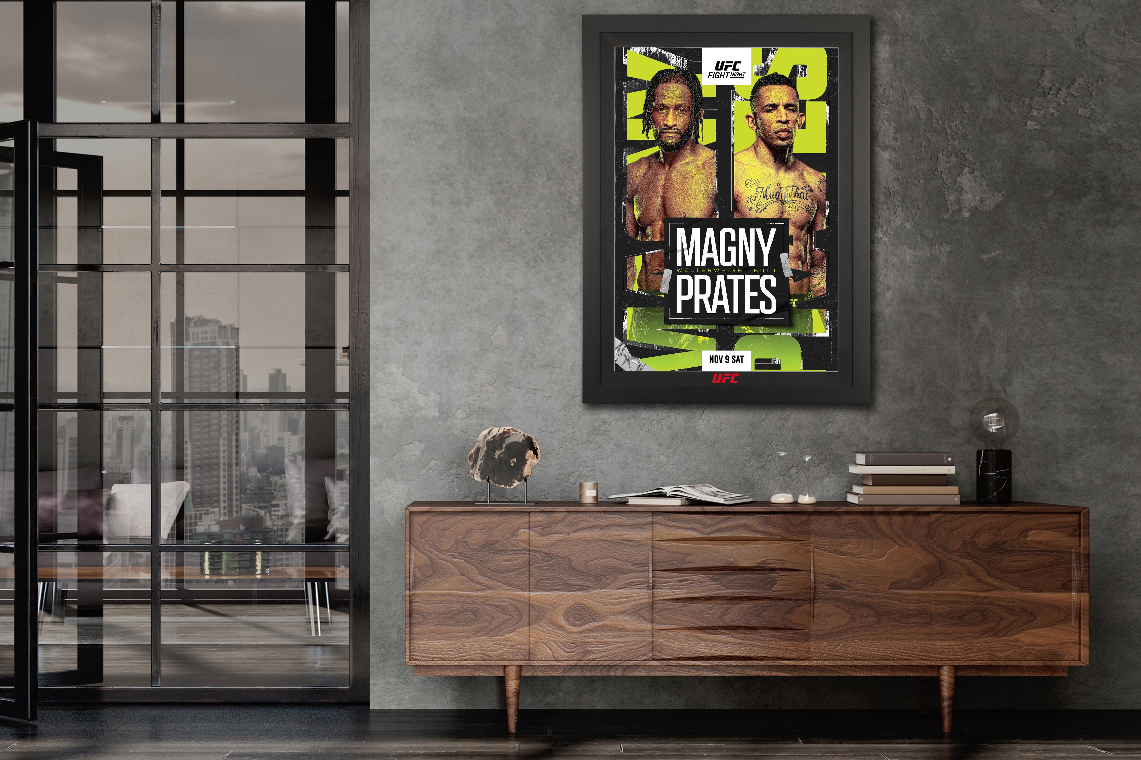 UFC Fight Night: Magny vs Prates Autographed Event Poster