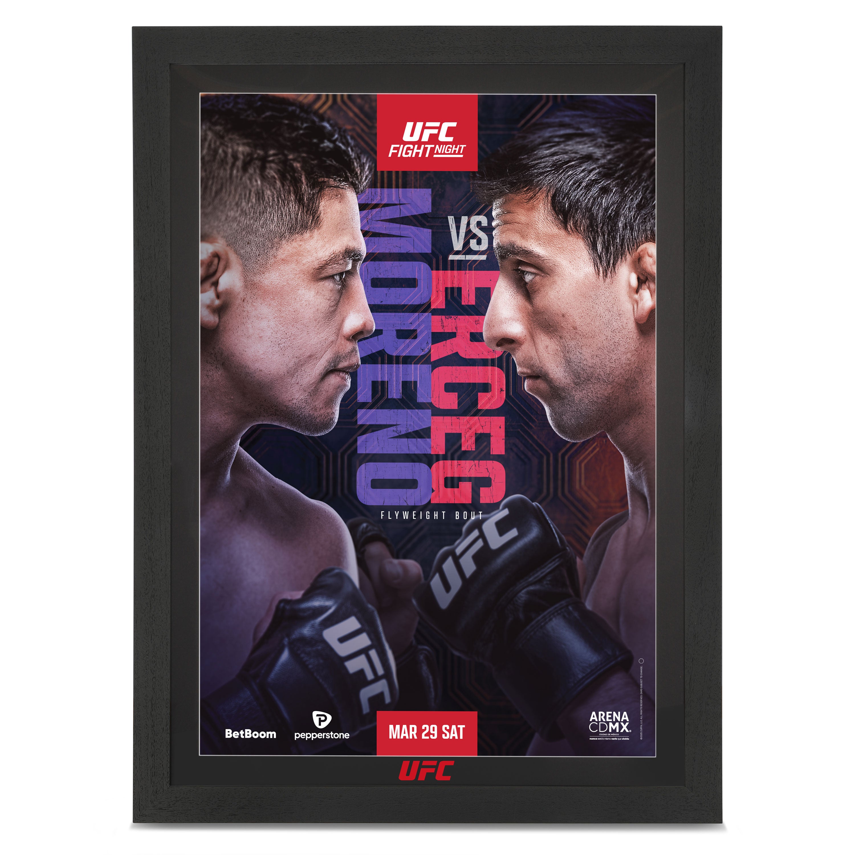 UFC Fight Night: Moreno vs Erceg Autographed Event Poster