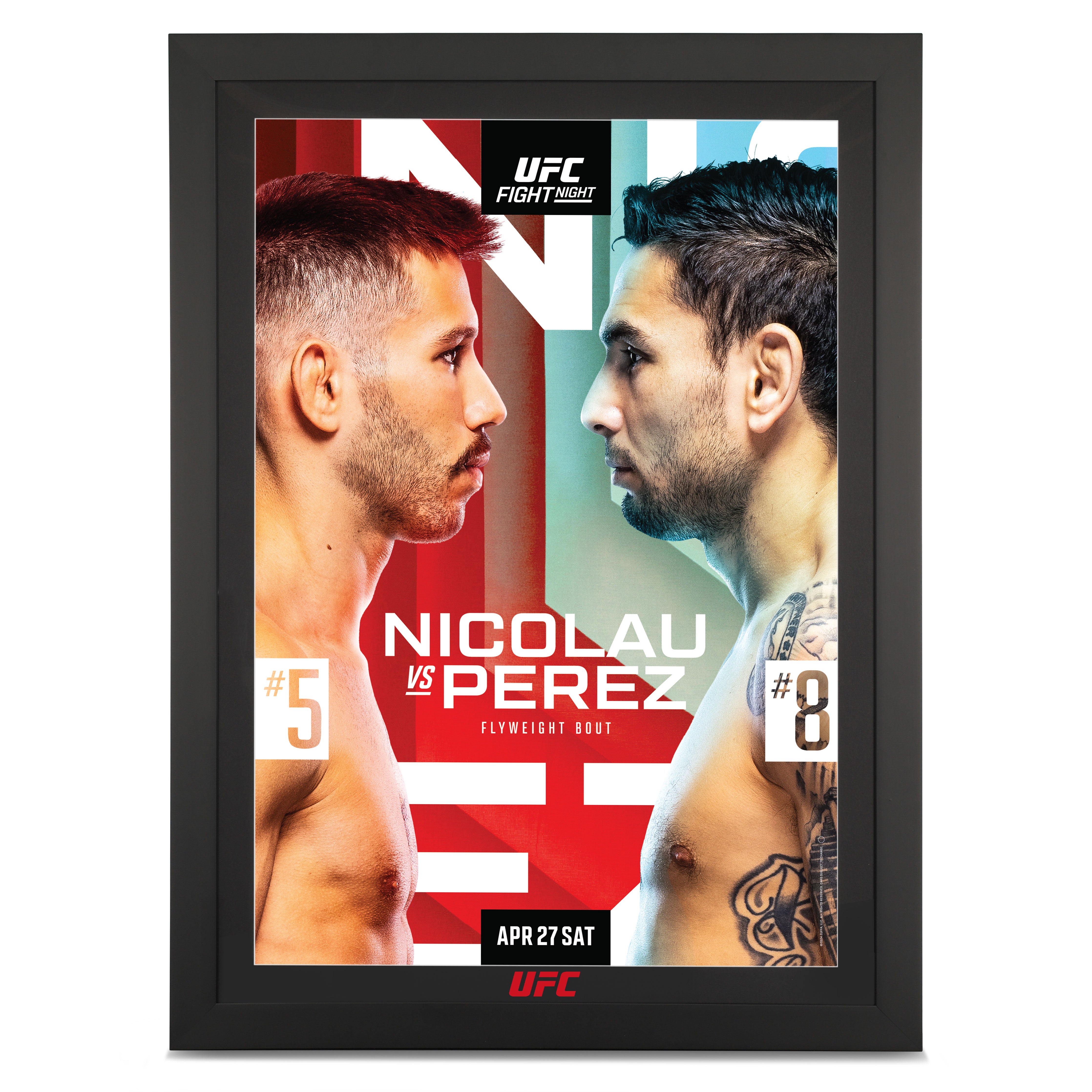 UFC Fight Night: Nicolau vs. Perez 2 Autographed Event Poster