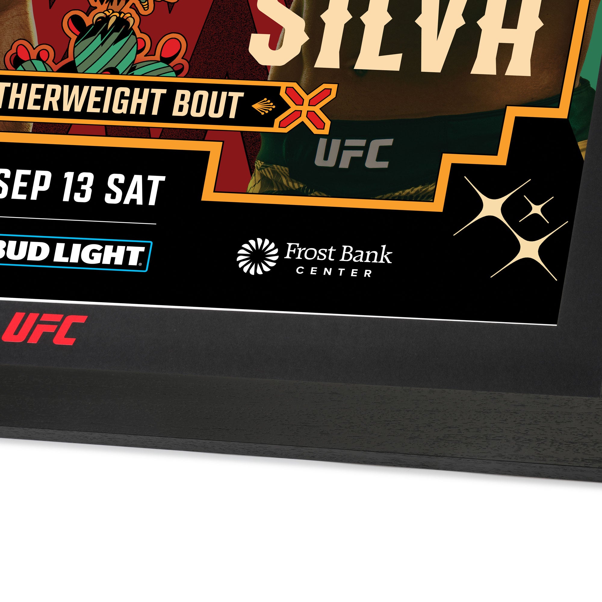 UFC Fight Night: Lopes vs Silva Autographed Event Poster