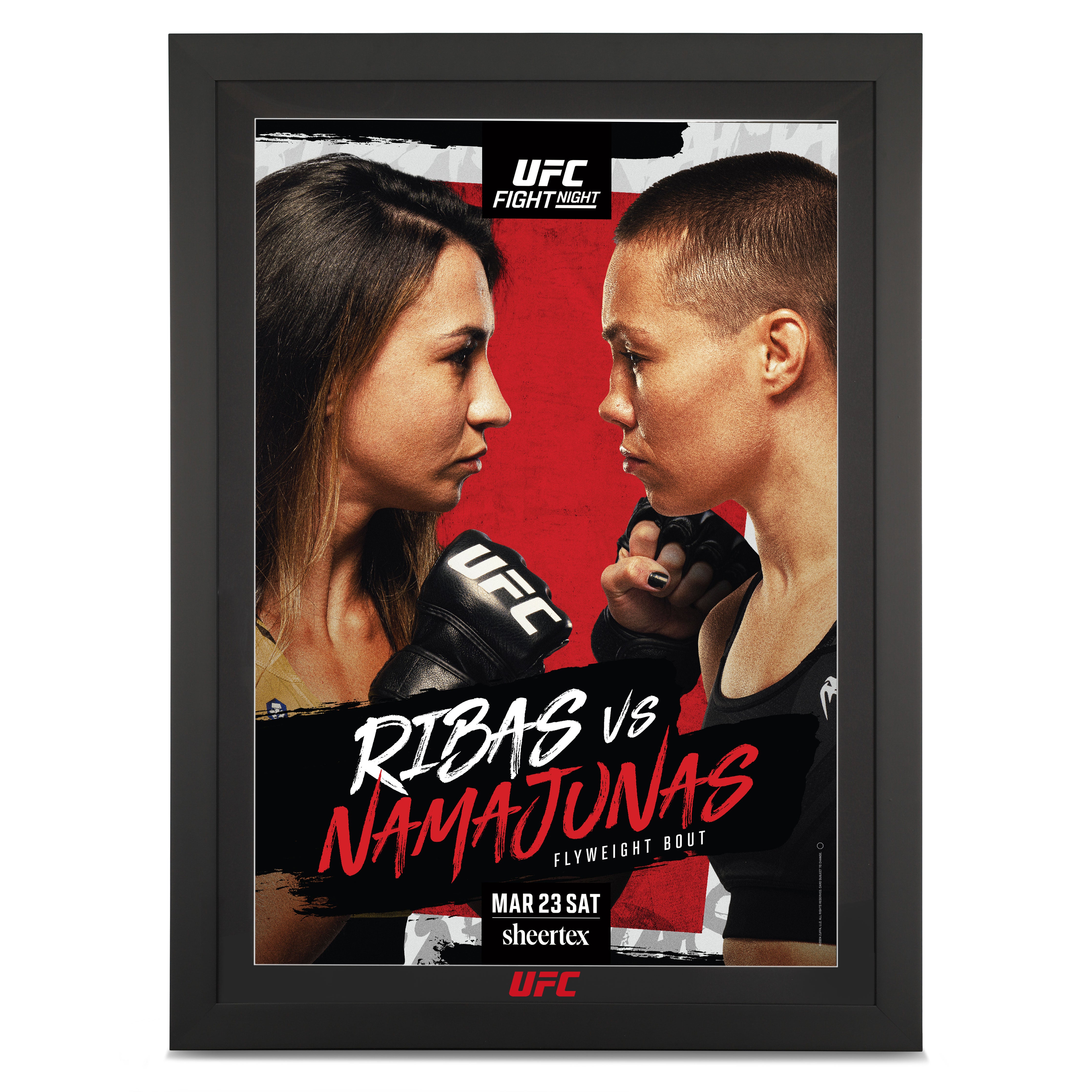 UFC Fight Night: Ribas vs Namajunas Autographed Event Poster