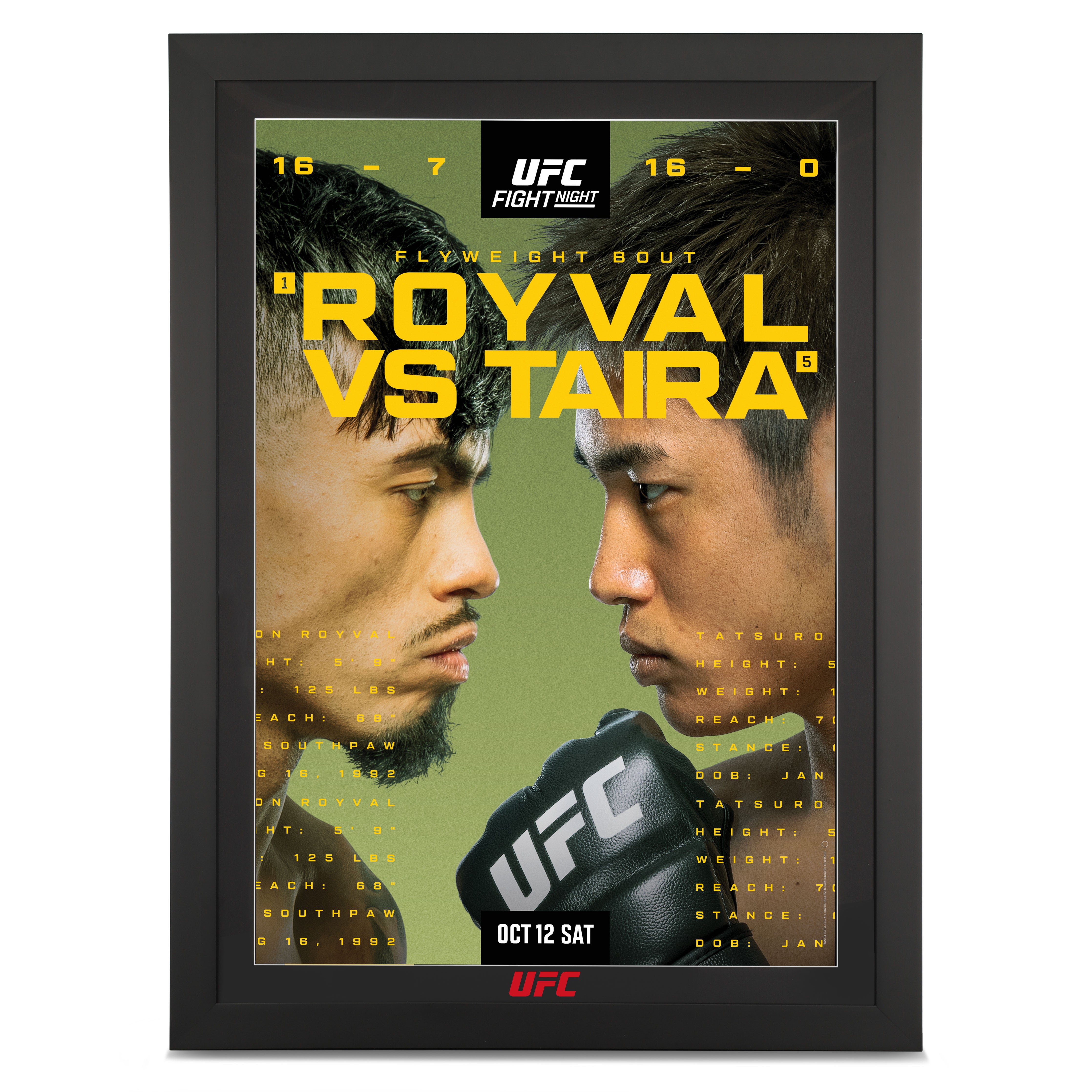 UFC Fight Night: Royval vs Taira Autographed Event Poster