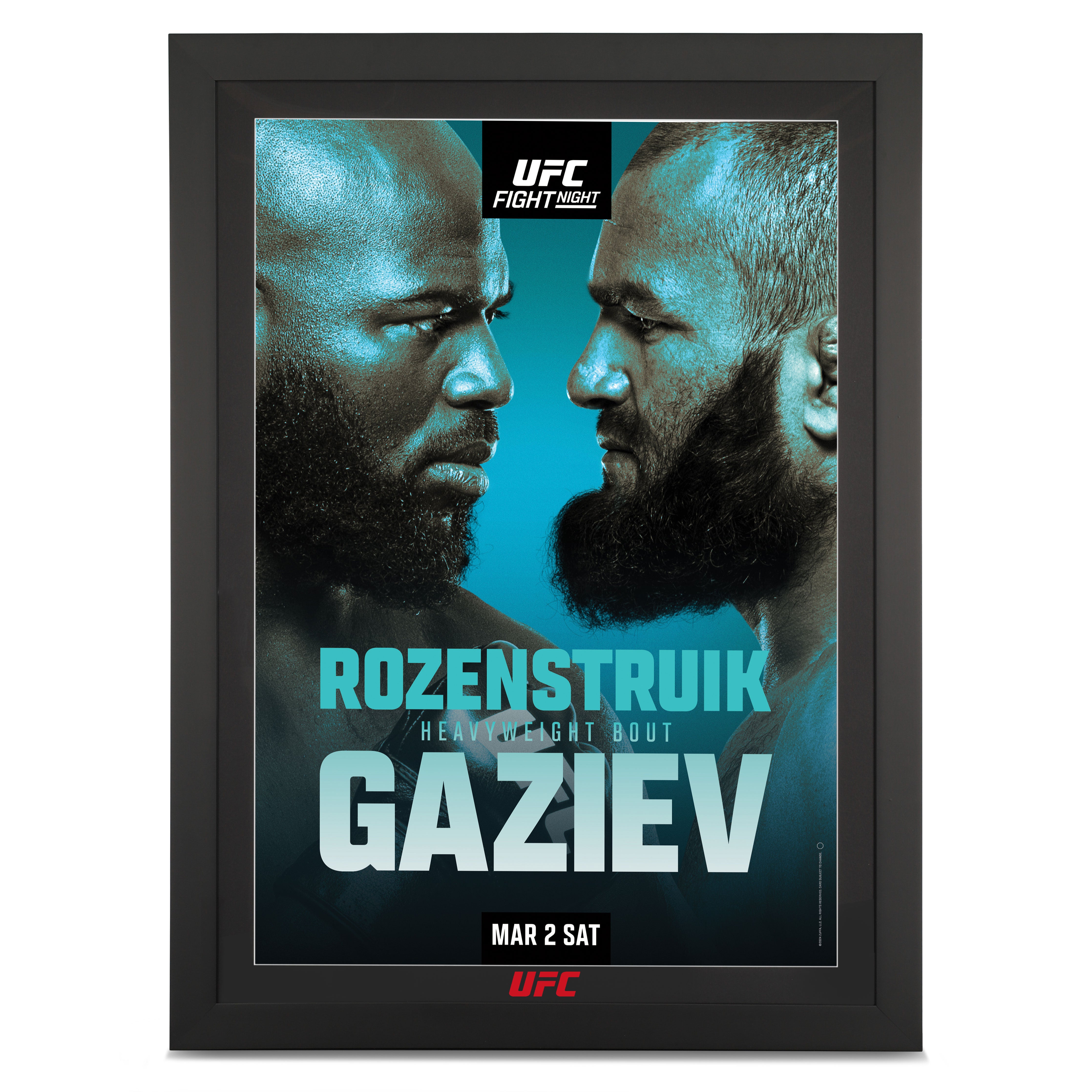 UFC Fight Night: Rozenstruik vs Gaziev Autographed Event Poster