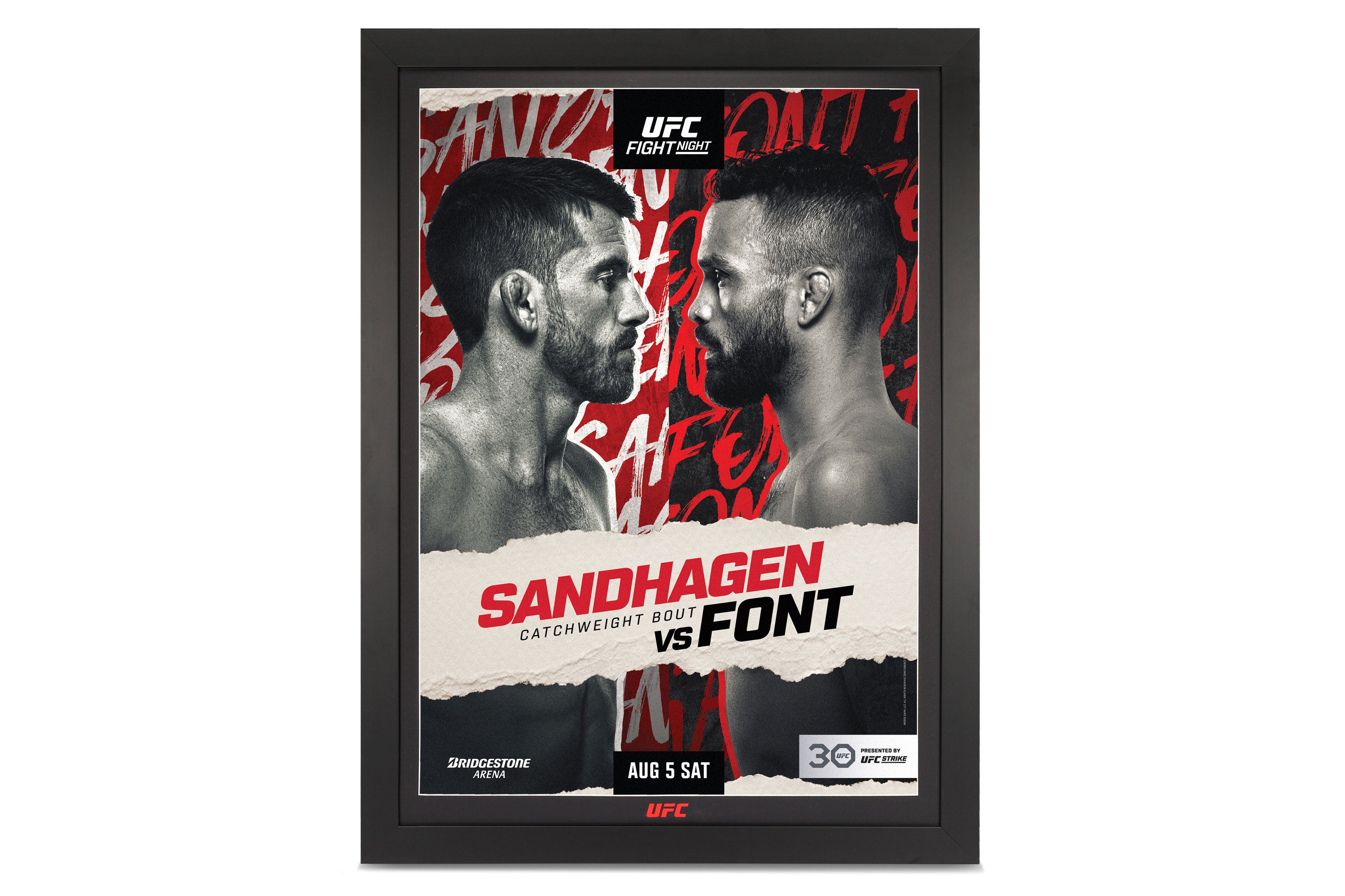 UFC Fight Night: Sandhagen vs Font Autographed Event Poster