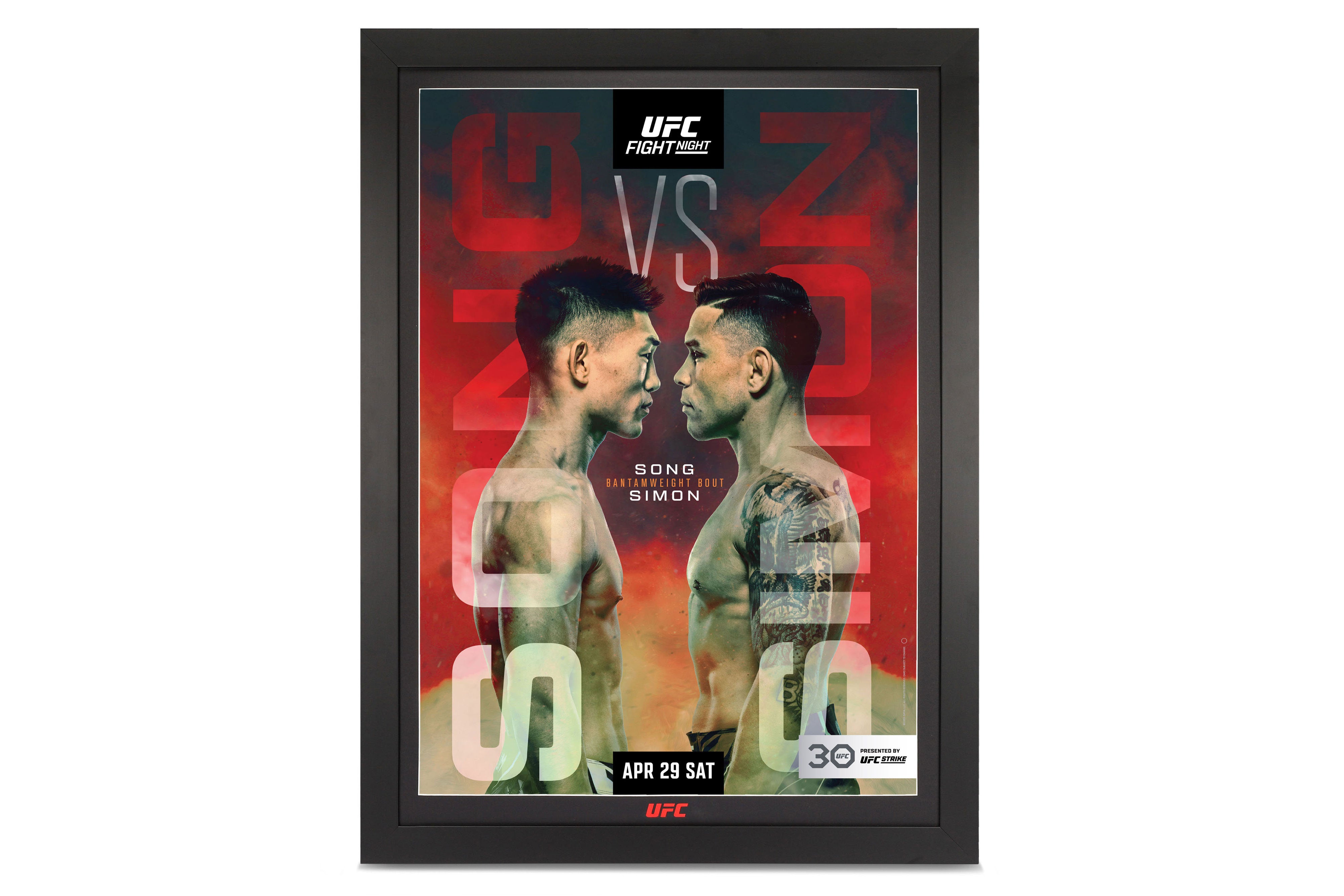 UFC Fight Night: Song vs Simón Autographed Event Poster
