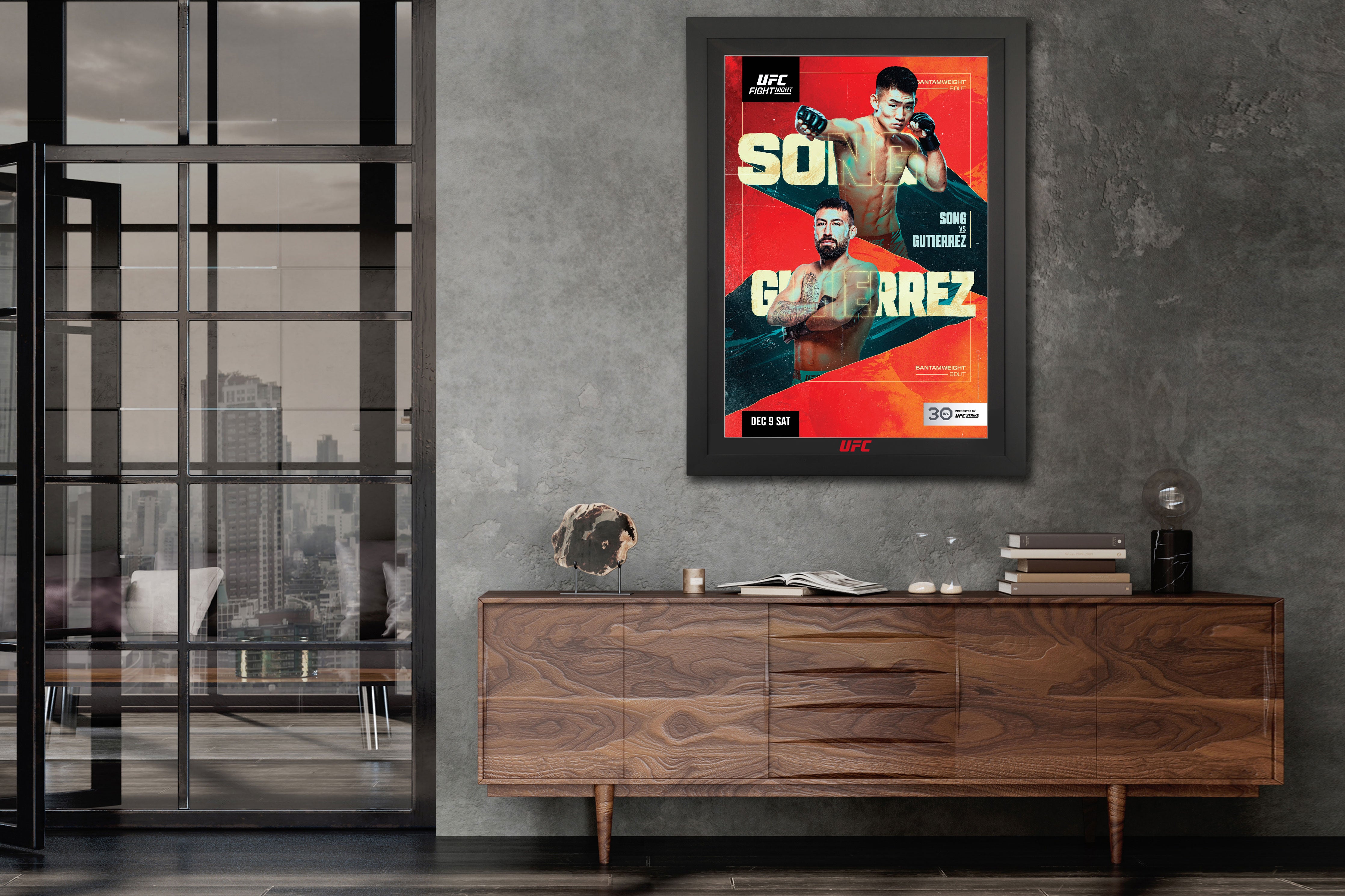 UFC Fight Night: Song vs Gutiérrez Autographed Poster