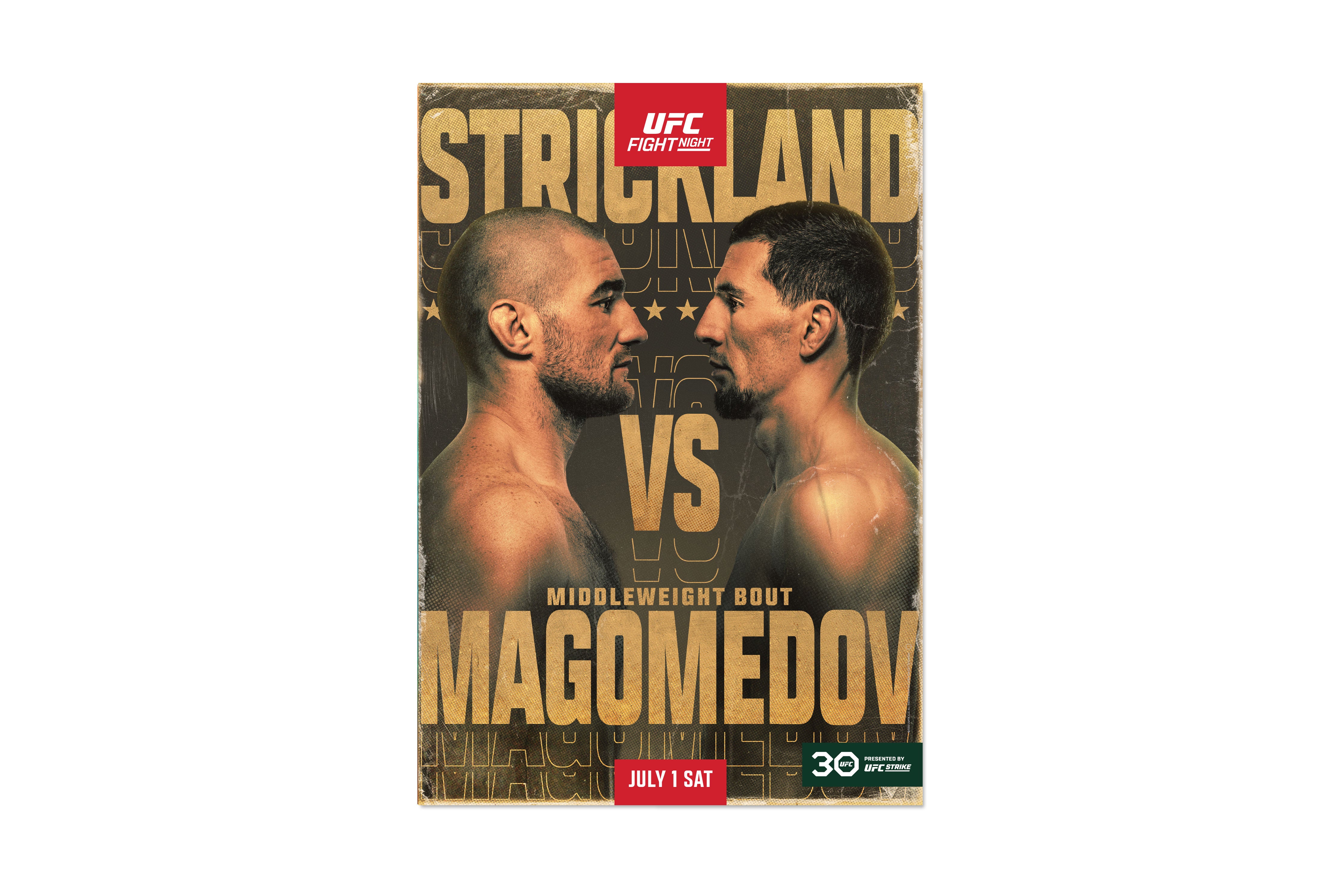 UFC Fight Night: Strickland vs Magomedov Autographed Event Poster