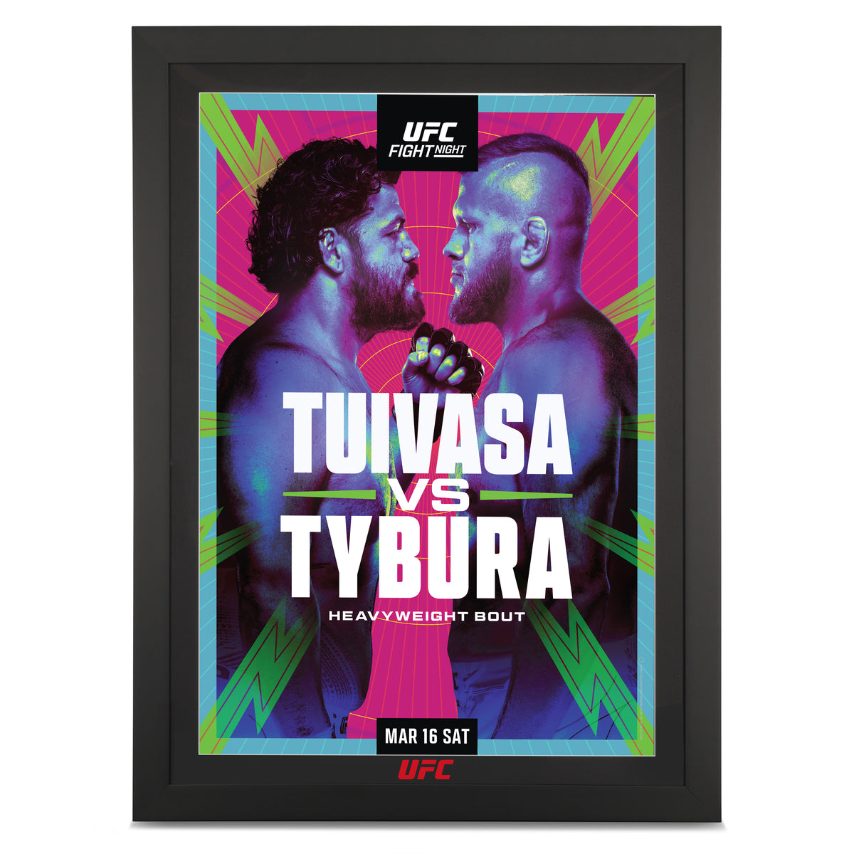 UFC Fight Night Tuivasa vs Tybura Autographed Event Poster