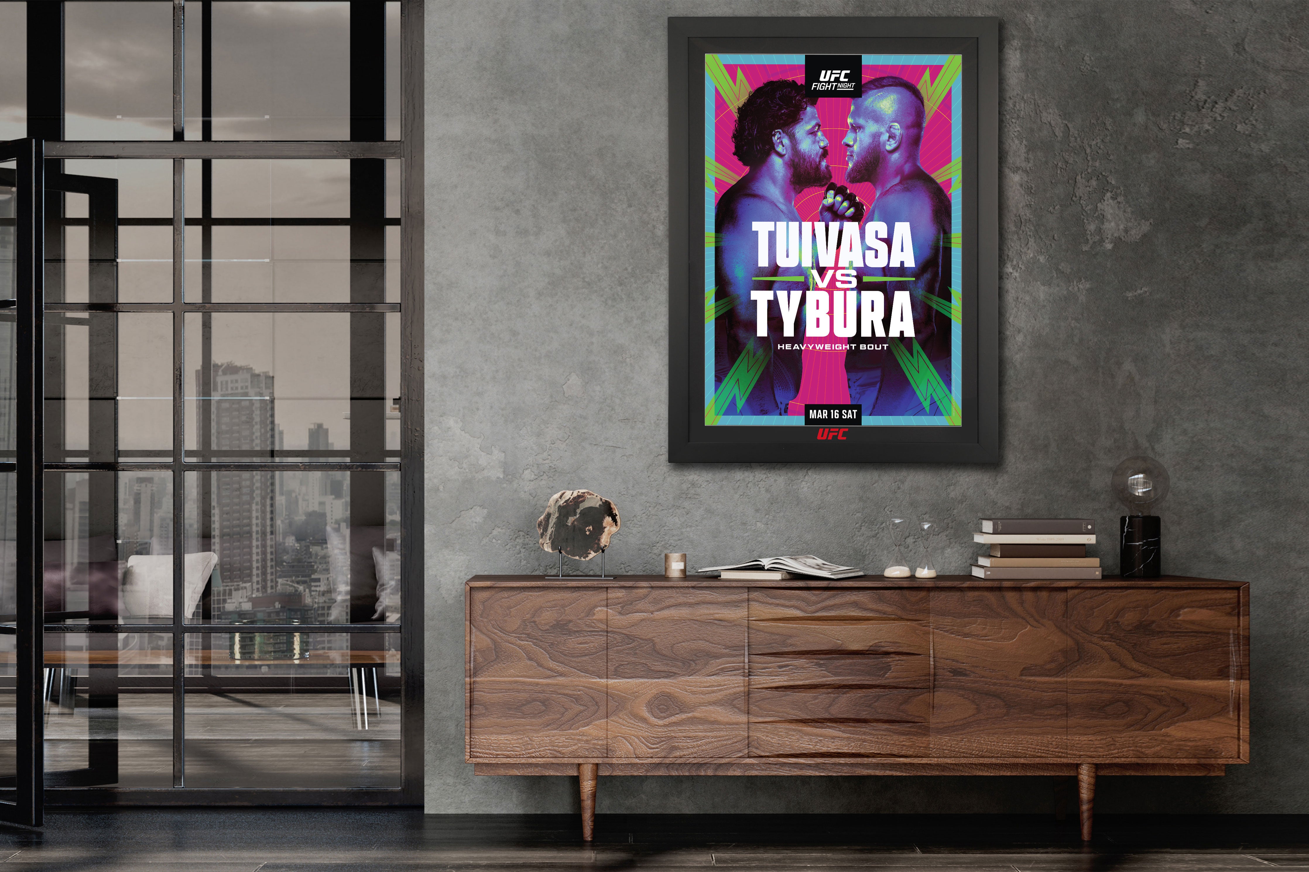 UFC Fight Night: Tuivasa vs Tybura Autographed Event Poster