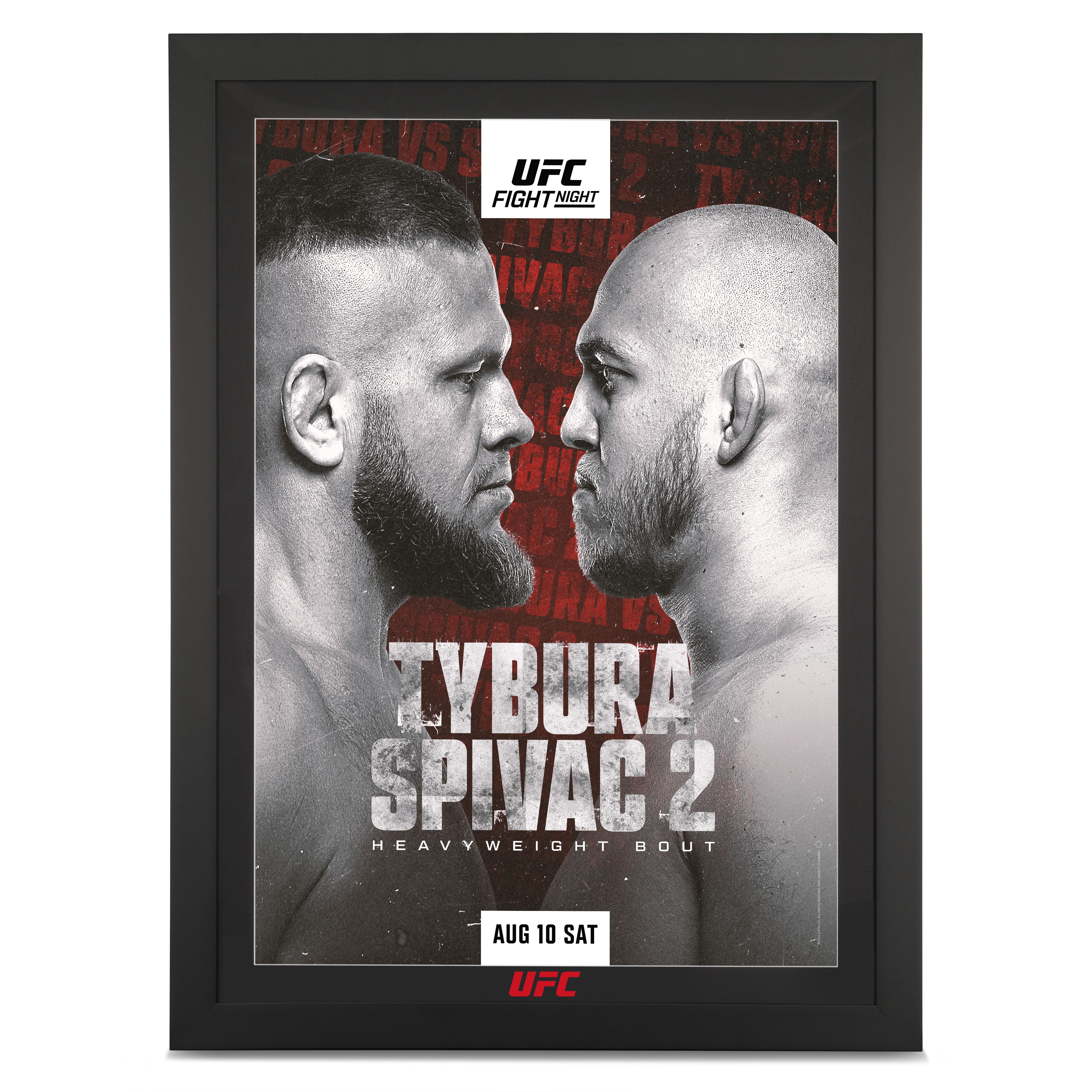 UFC Fight Night: Tybura vs Spivac 2 Autographed Event Poster