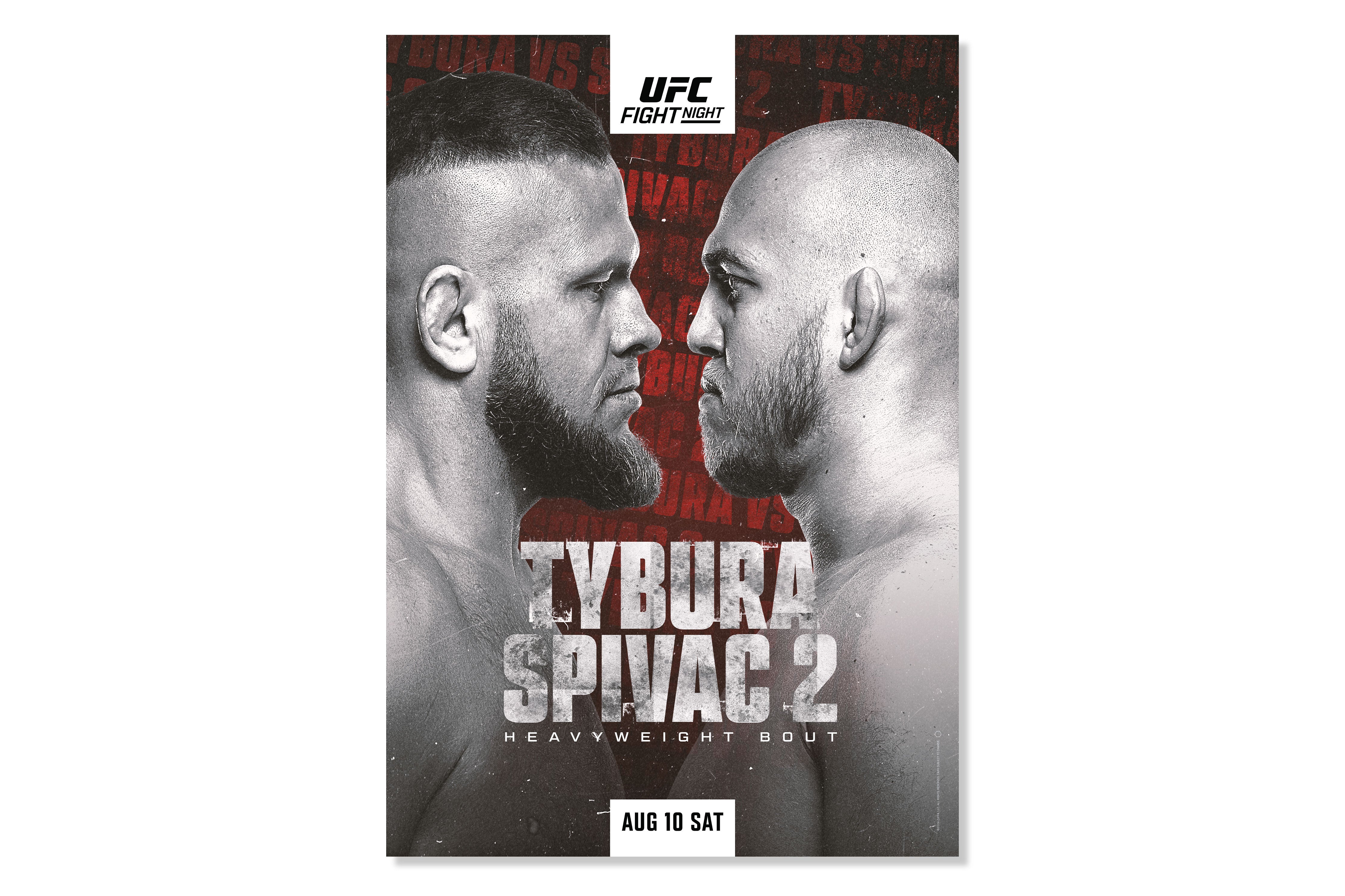 UFC Fight Night: Tybura vs Spivac 2 Autographed Event Poster