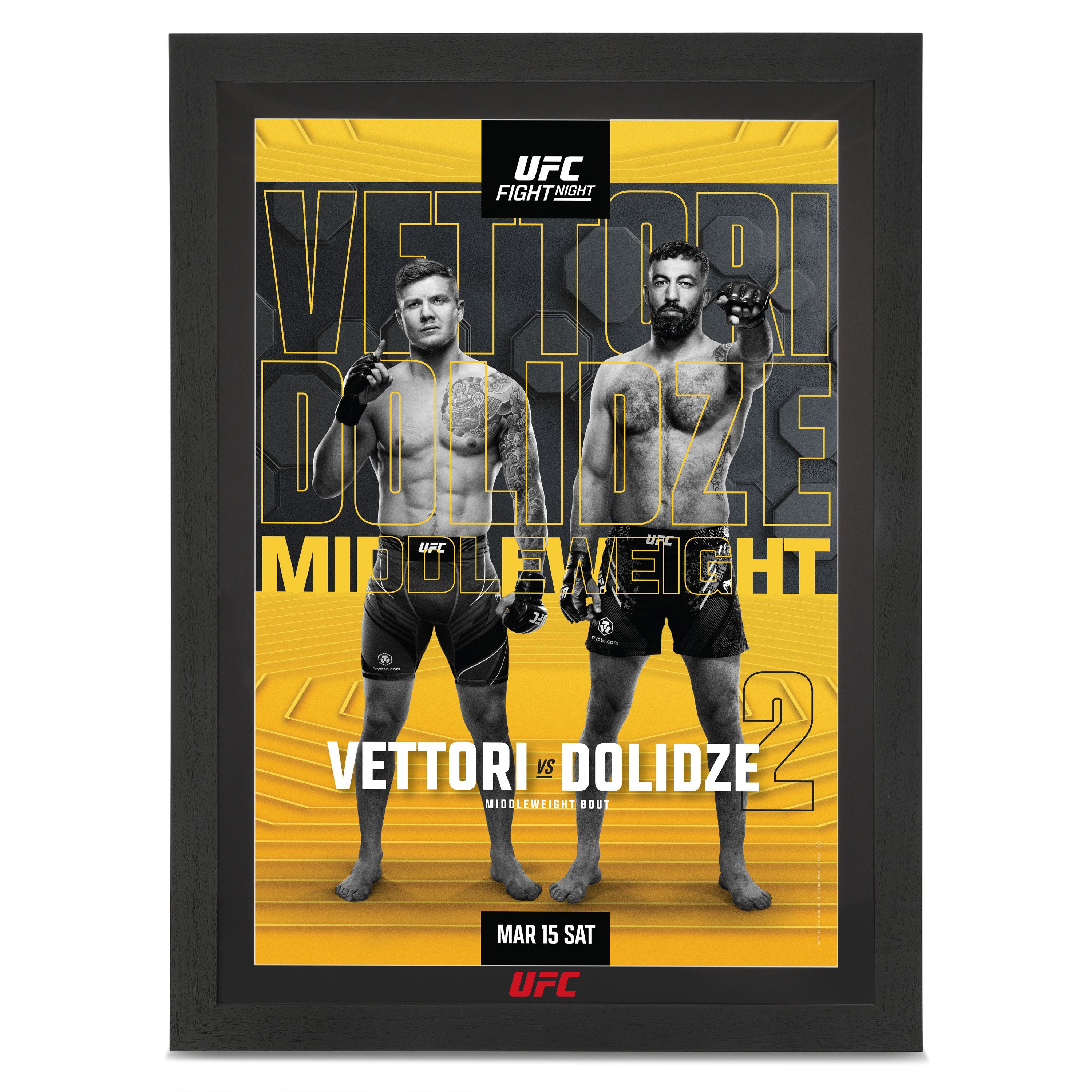 UFC Fight Night: Vettori vs Dolidze 2 Autographed Event Poster