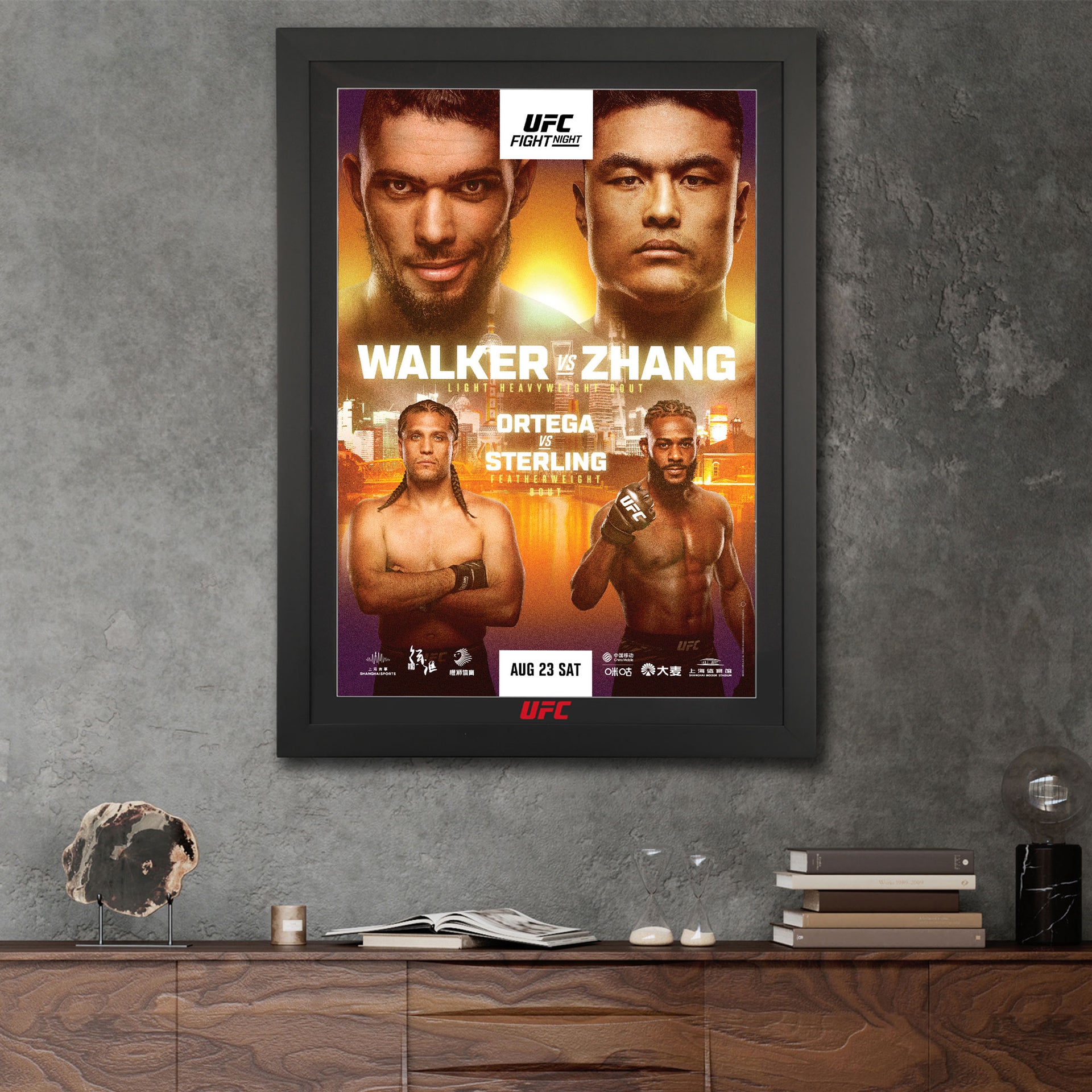 UFC Fight Night: Walker vs Zhang Autographed Event Poster