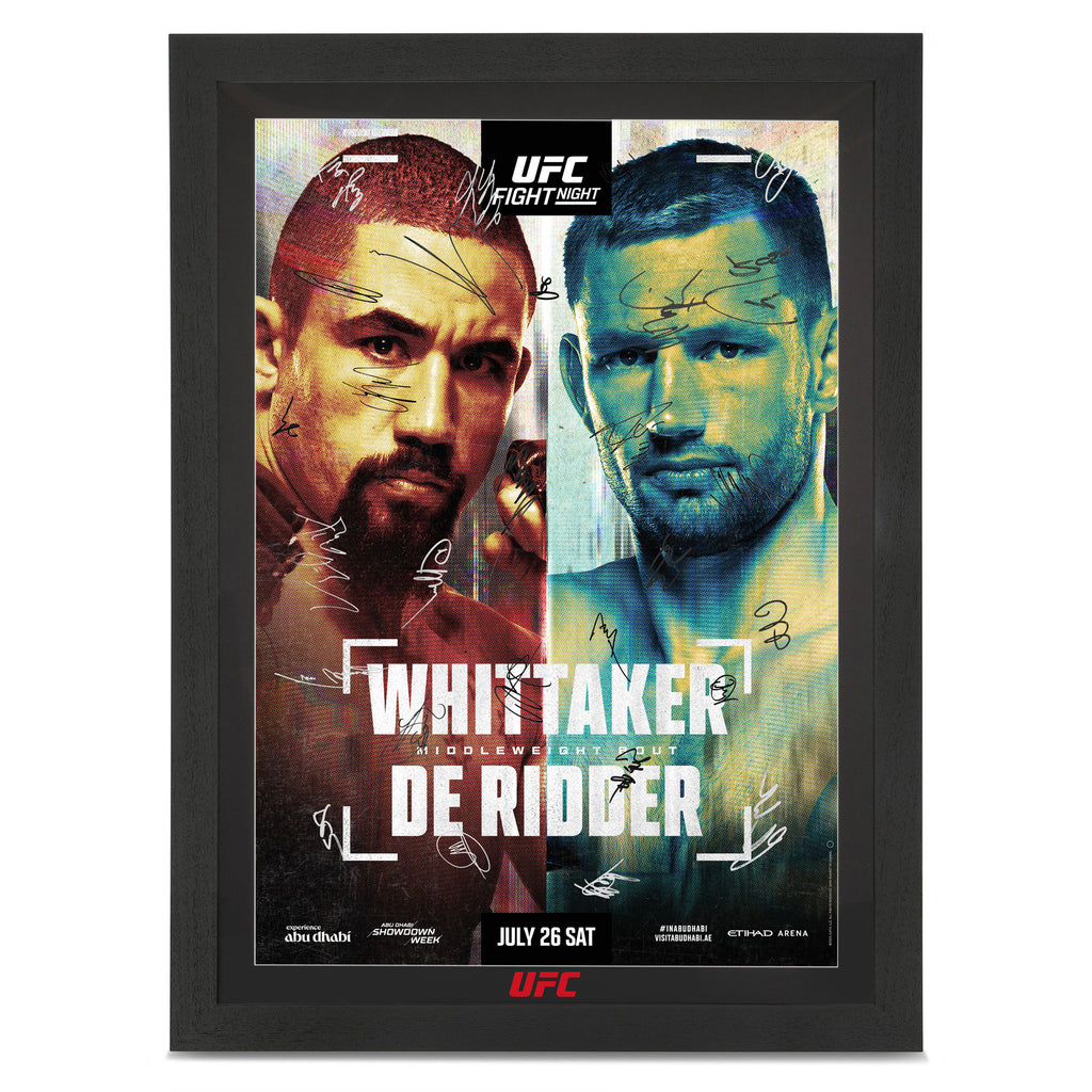 UFC Fight Night: Whittaker vs de Ridder Autographed Event Poster First Edition