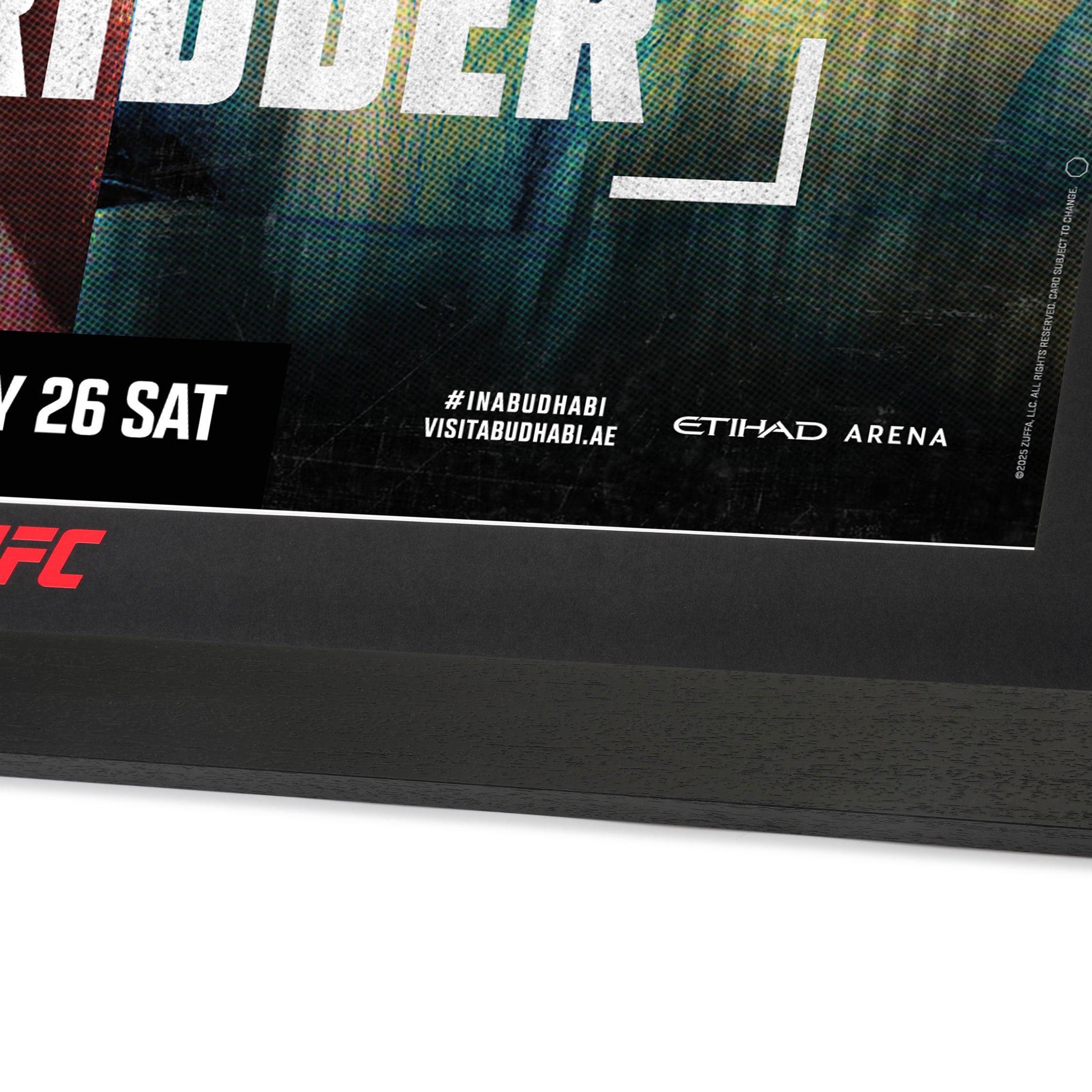 UFC Fight Night: Whittaker vs de Ridder Autographed Event Poster