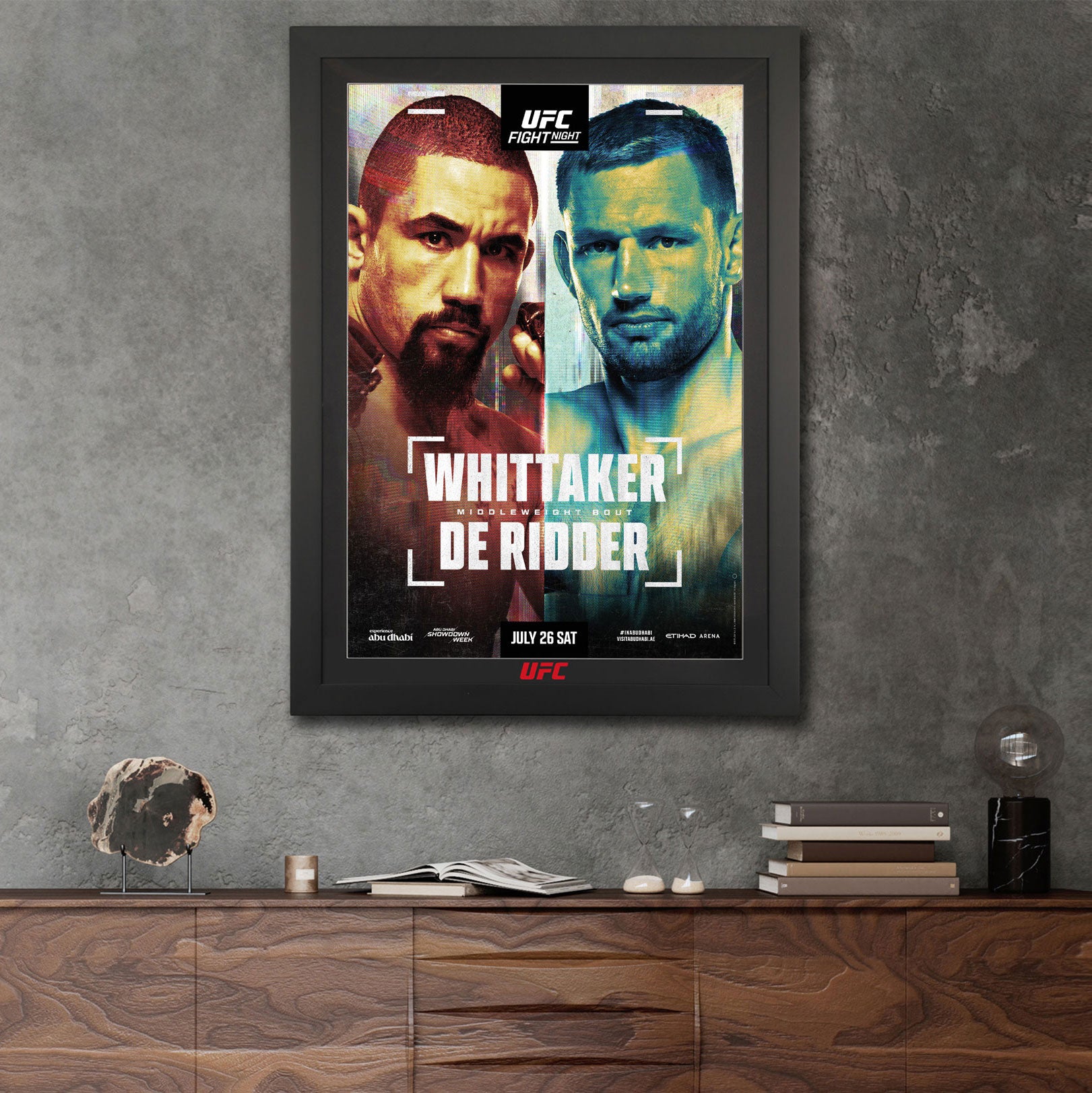 UFC Fight Night: Whittaker vs de Ridder Autographed Event Poster
