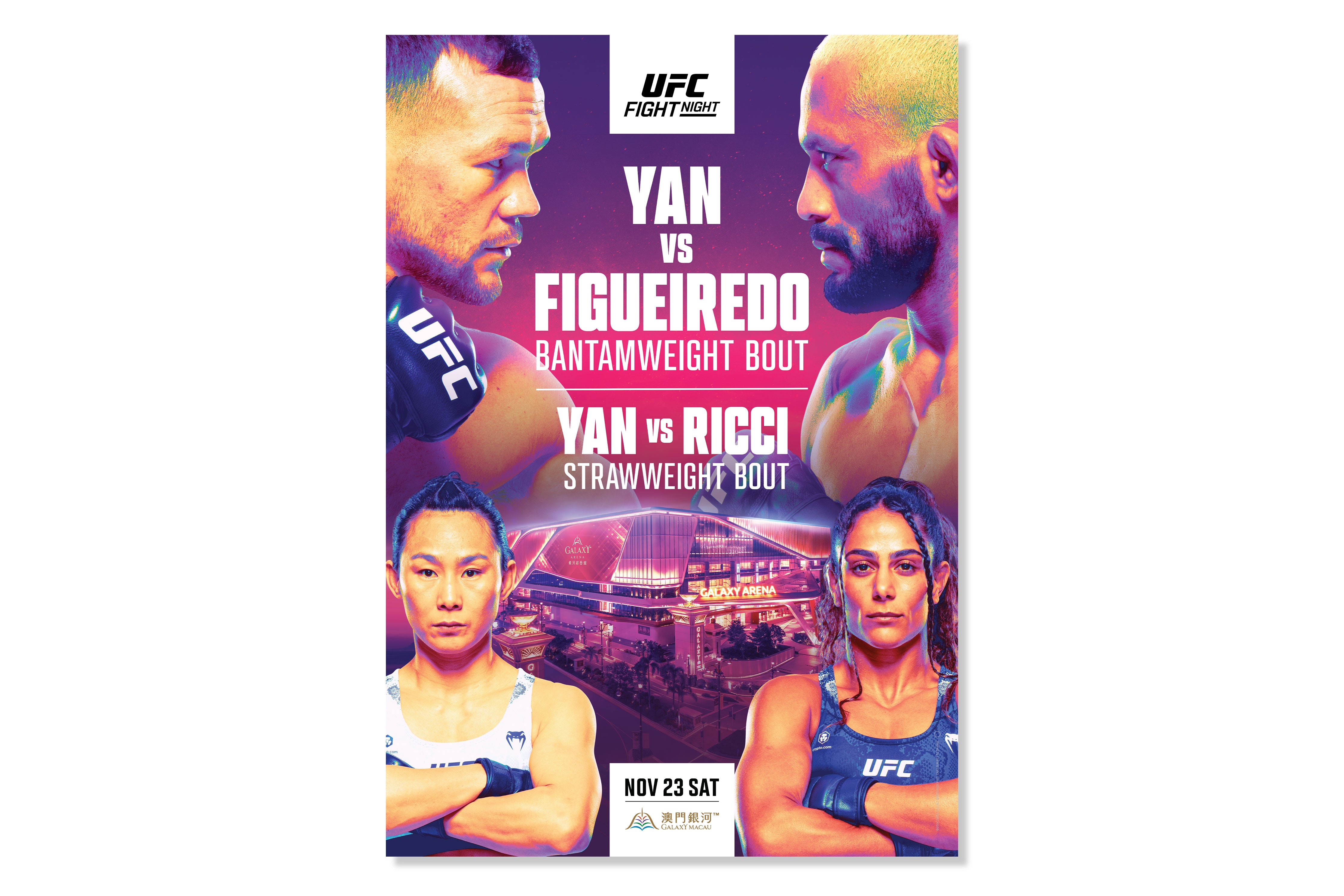 UFC Fight Night: Yan vs Figueiredo Autographed Event Poster