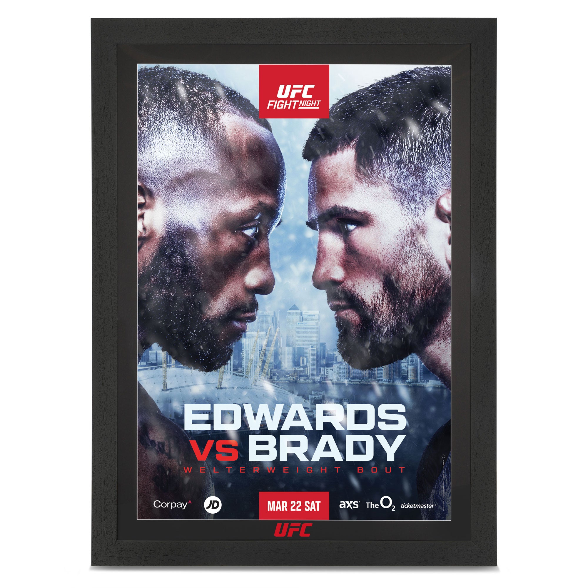 UFC Fight Night: Edwards vs Brady Autographed Event Poster