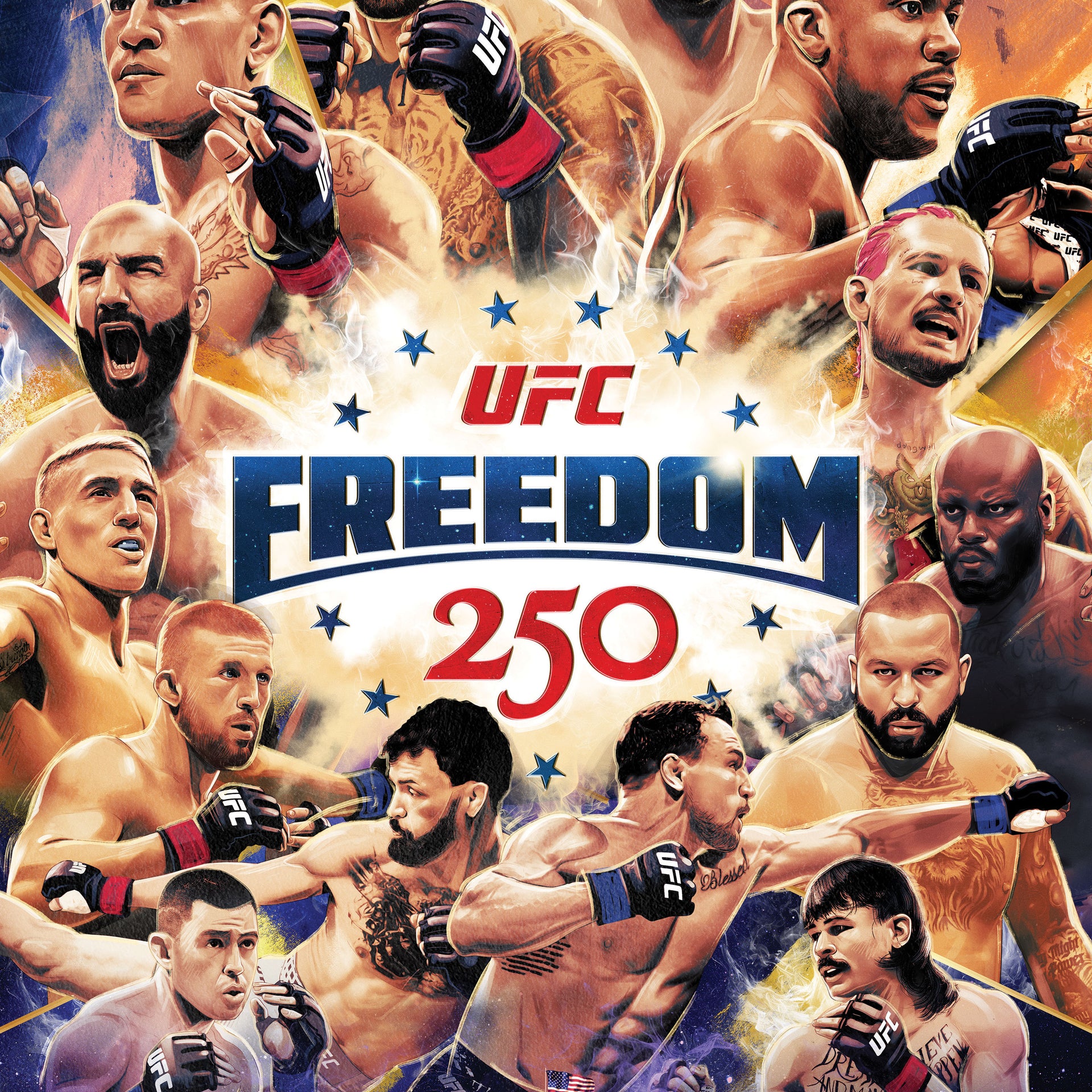 UFC Freedom 250: Topuria vs Gaethje Artist Series Framed Print