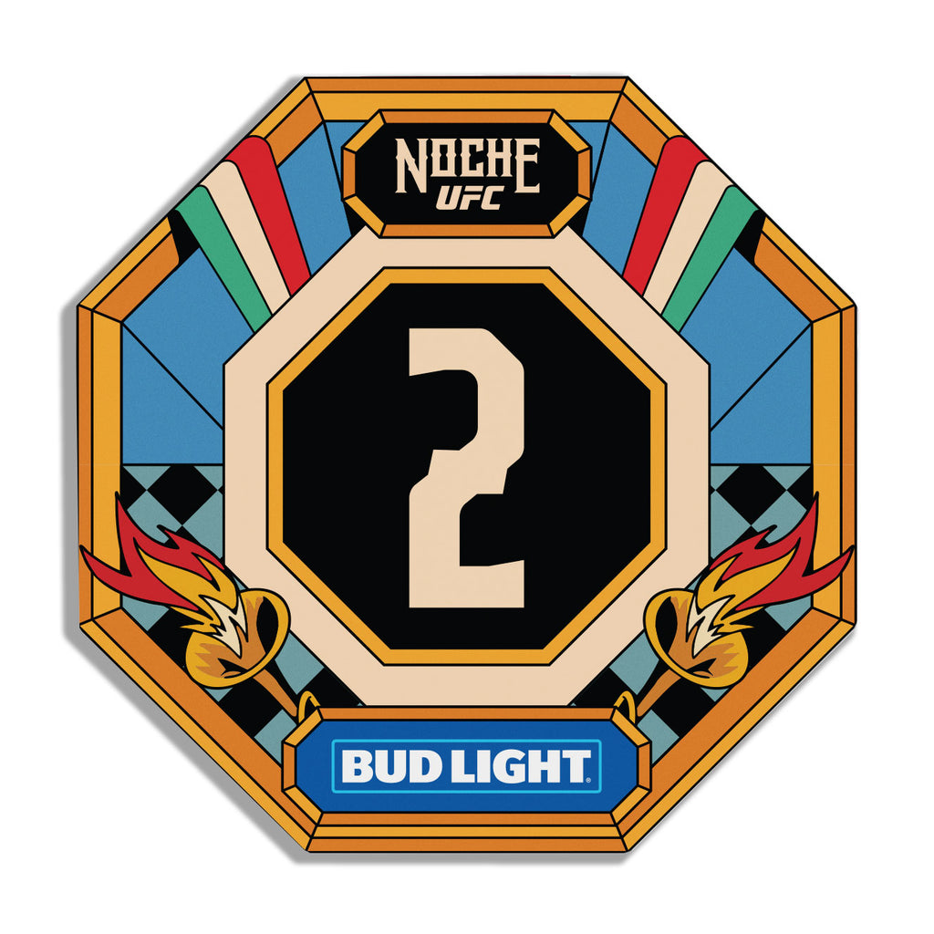Noche UFC: Lopes vs Silva Event Used Round Card Two