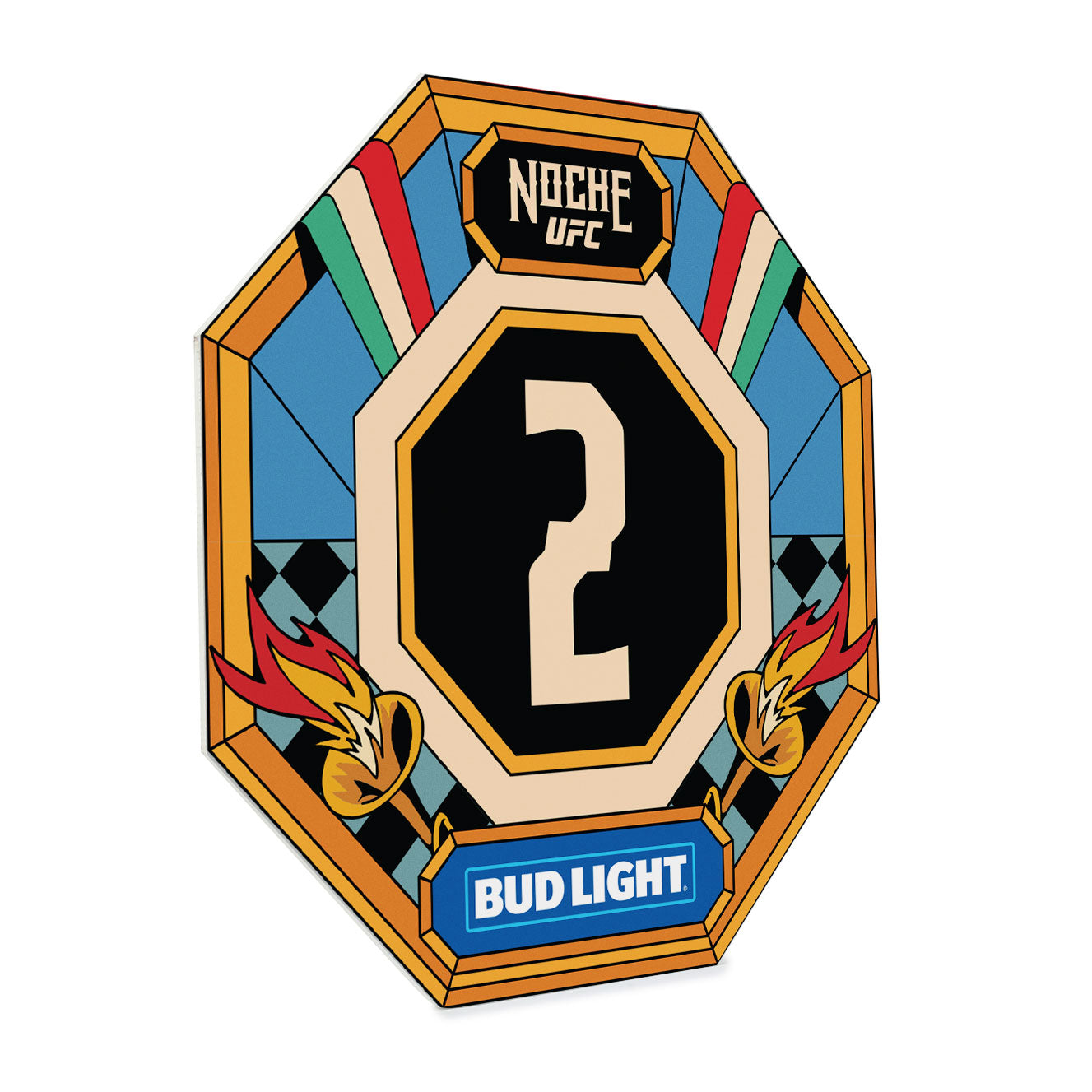 Noche UFC: Lopes vs Silva Event Used Round Card Two