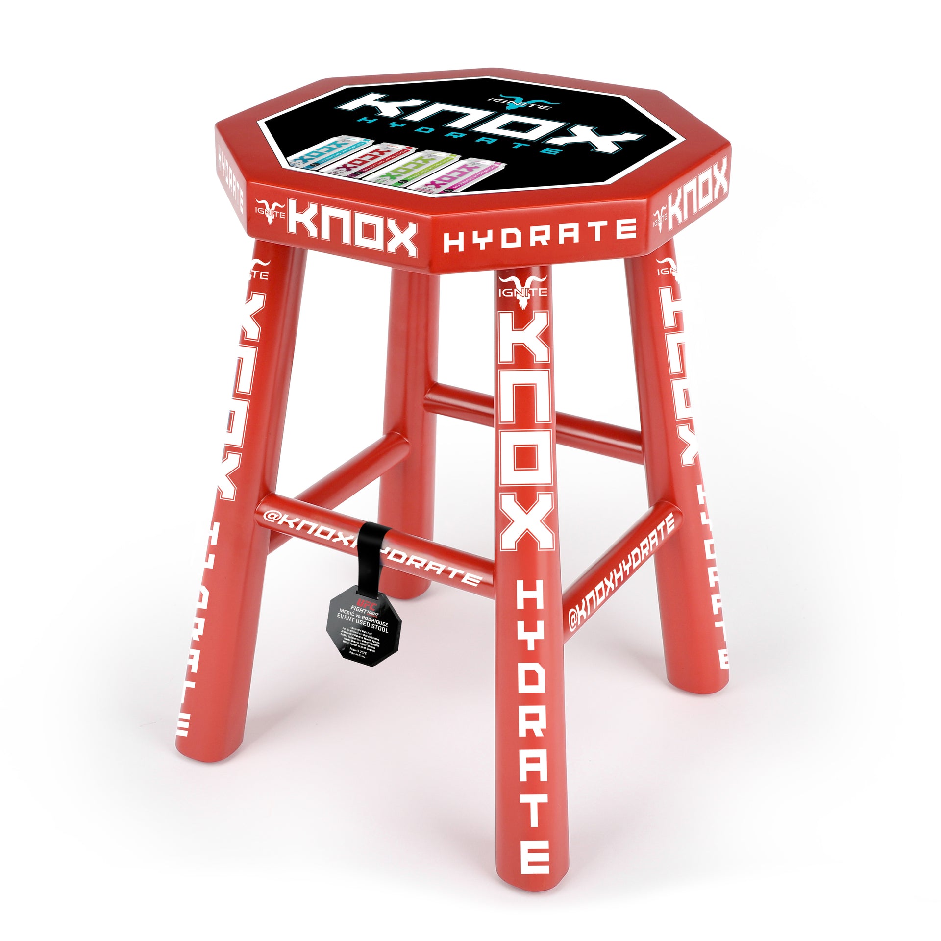 UFC Fight Night: Medic vs Rodriguez Event Used Red Corner Stool