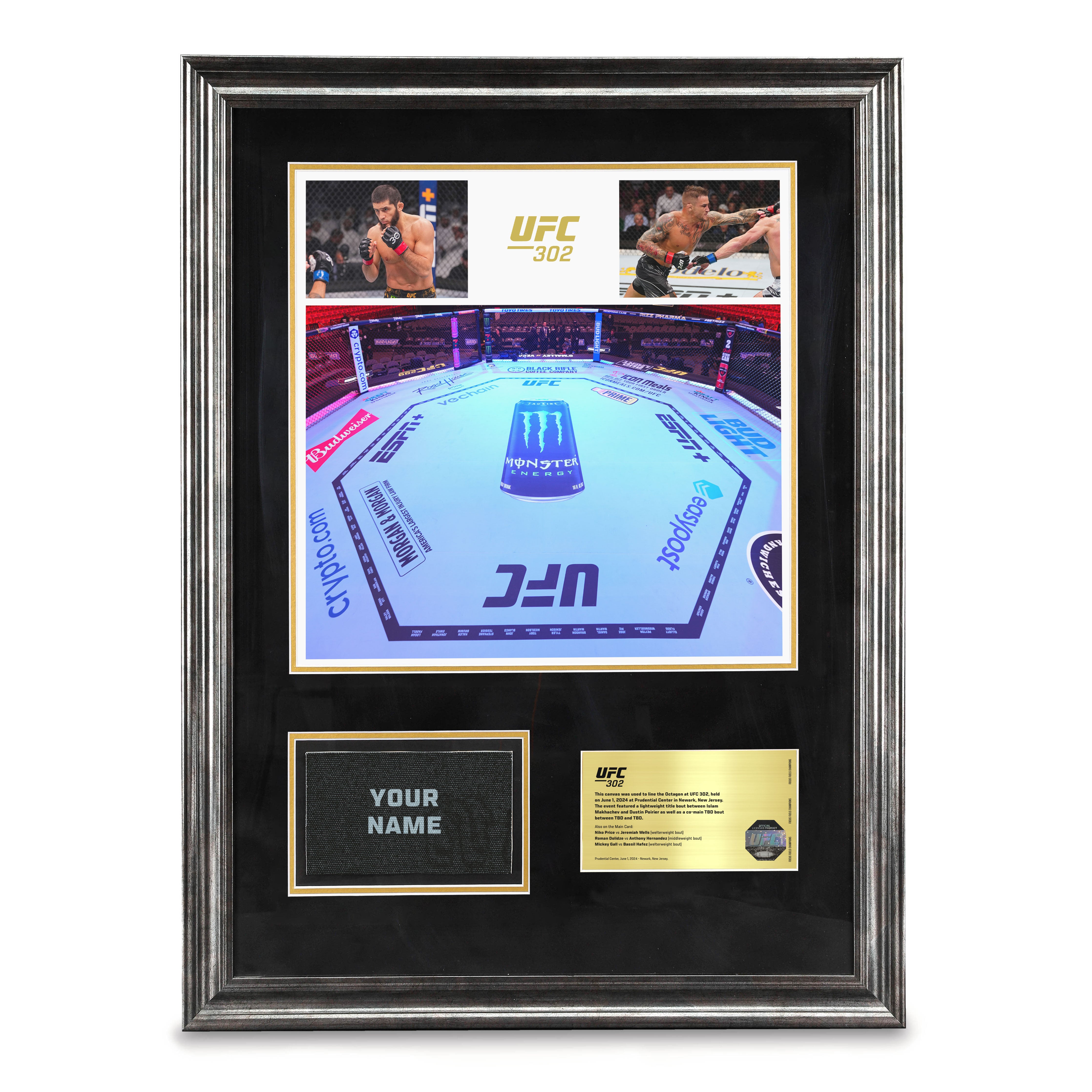 UFC 302: Makhachev vs. Poirier Name on Canvas
