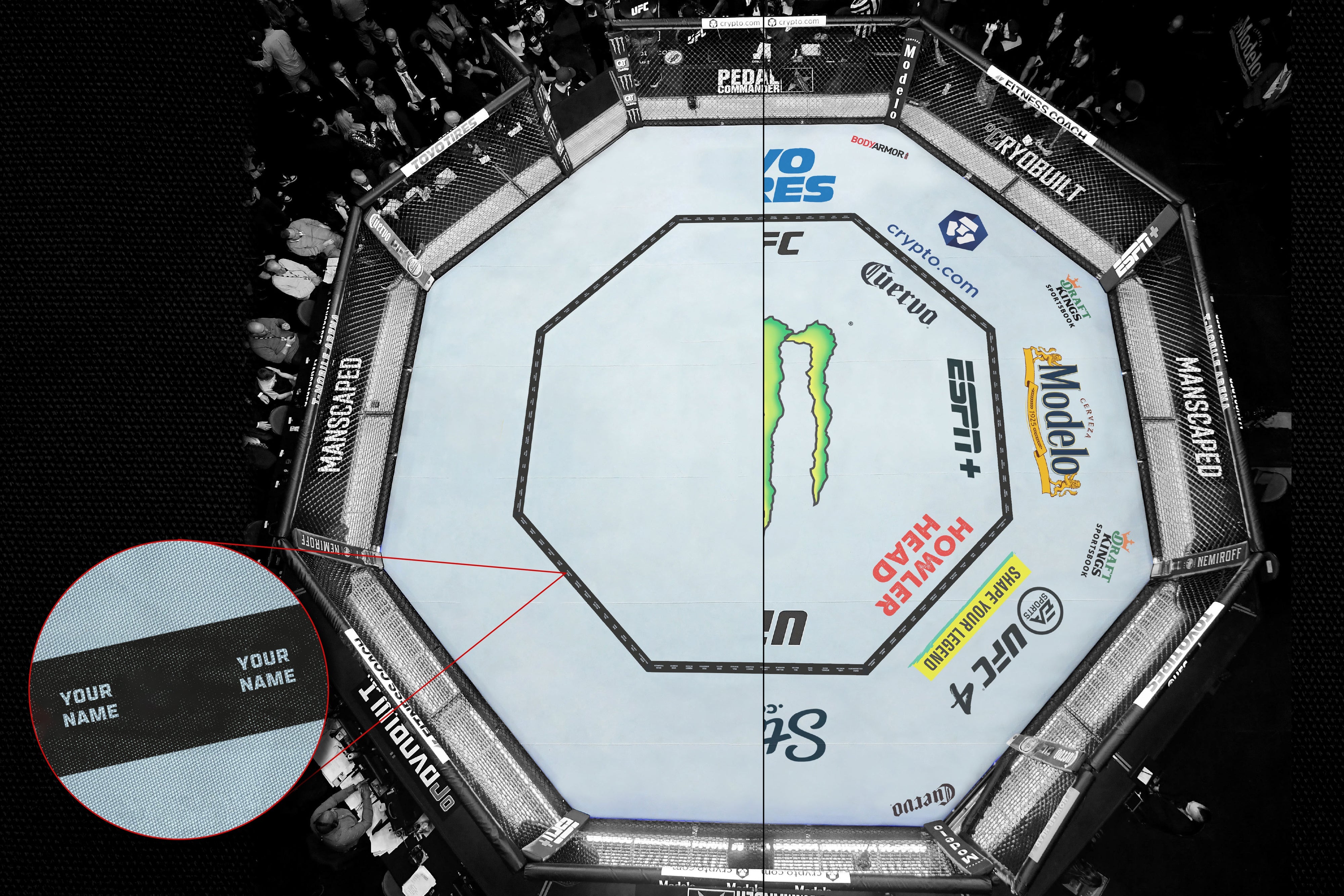 UFC 307: Pereira vs Rountree Jr Name on Canvas