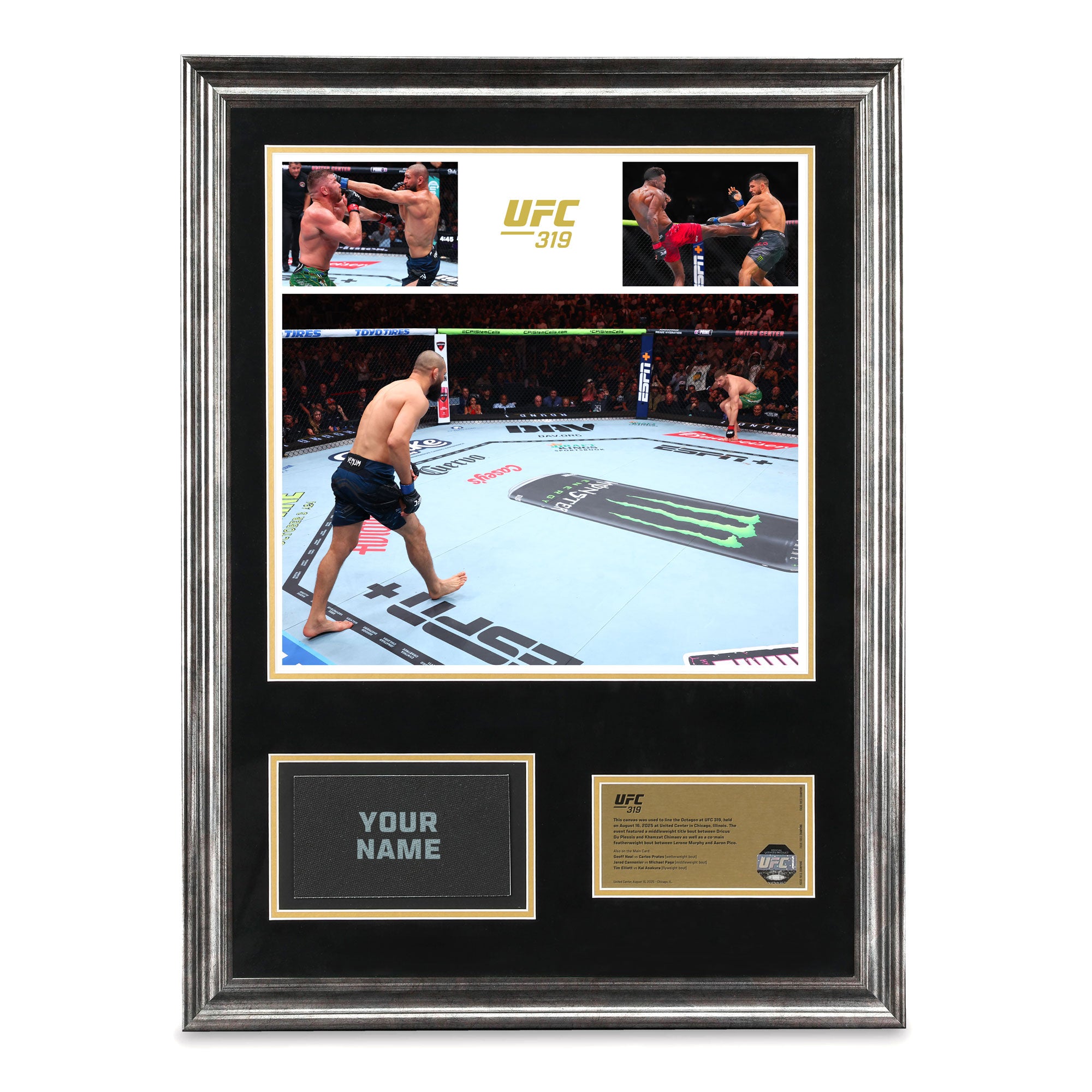 SOLD OUT: UFC 319: du Plessis vs Chimaev Name on Canvas