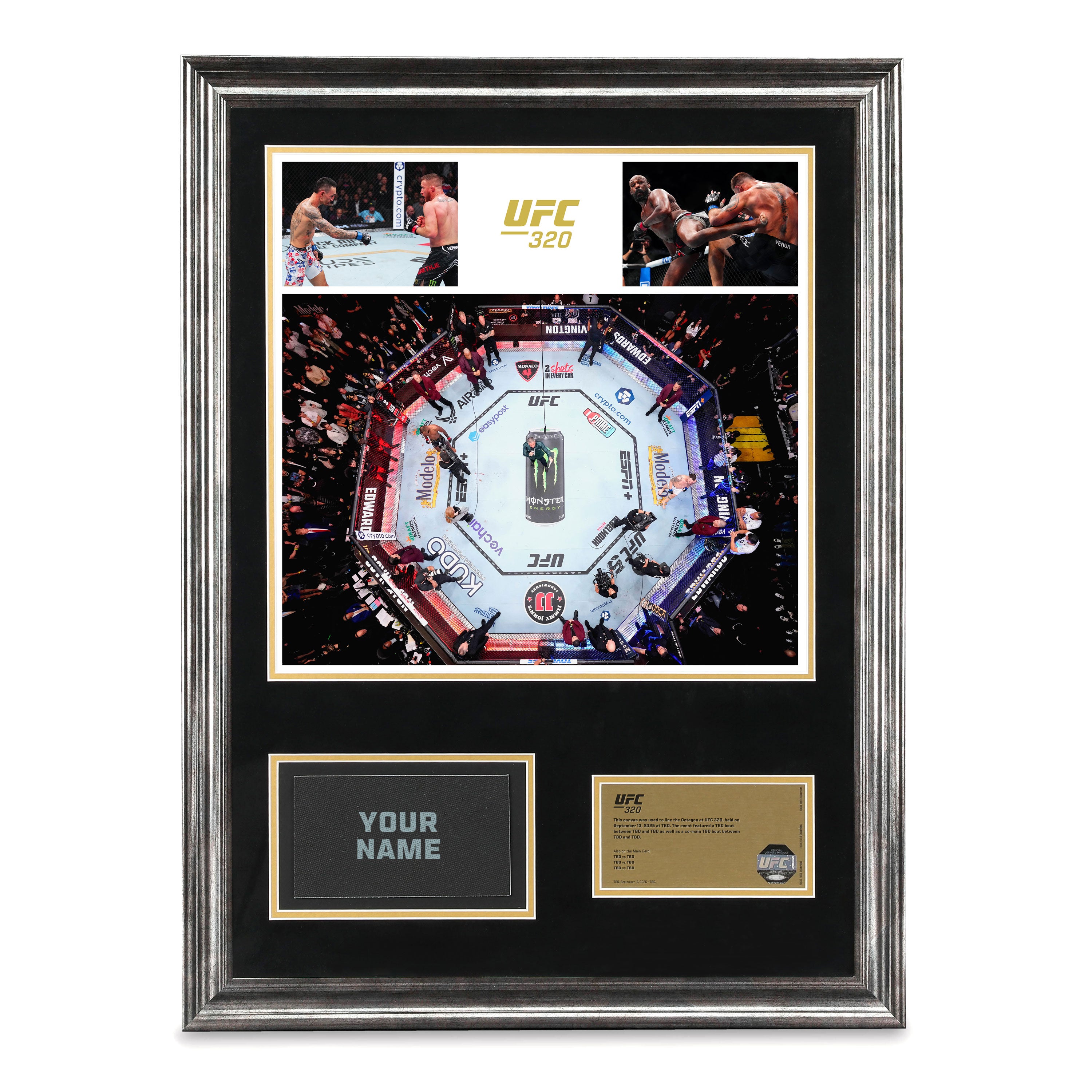 UFC 320: TBD vs TBD Name on Canvas