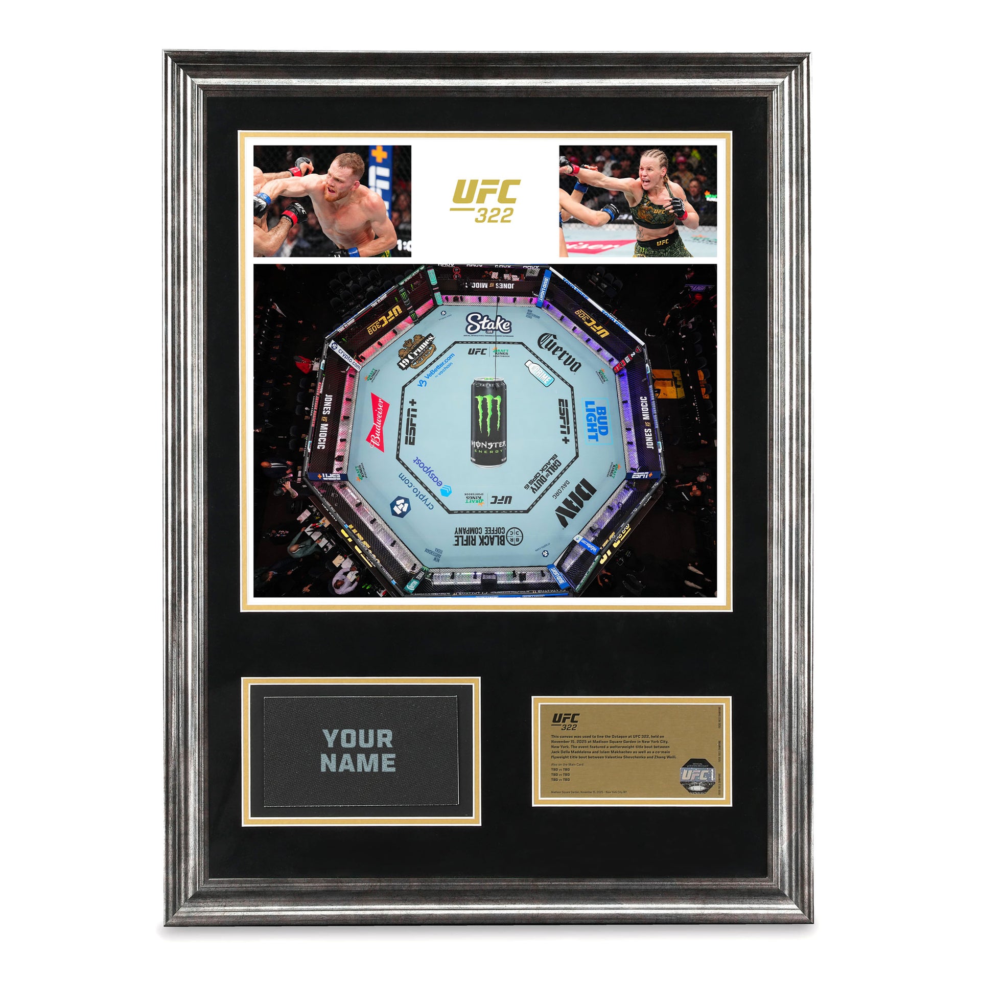 UFC 322: Della Maddalena vs Makhachev Name on Canvas