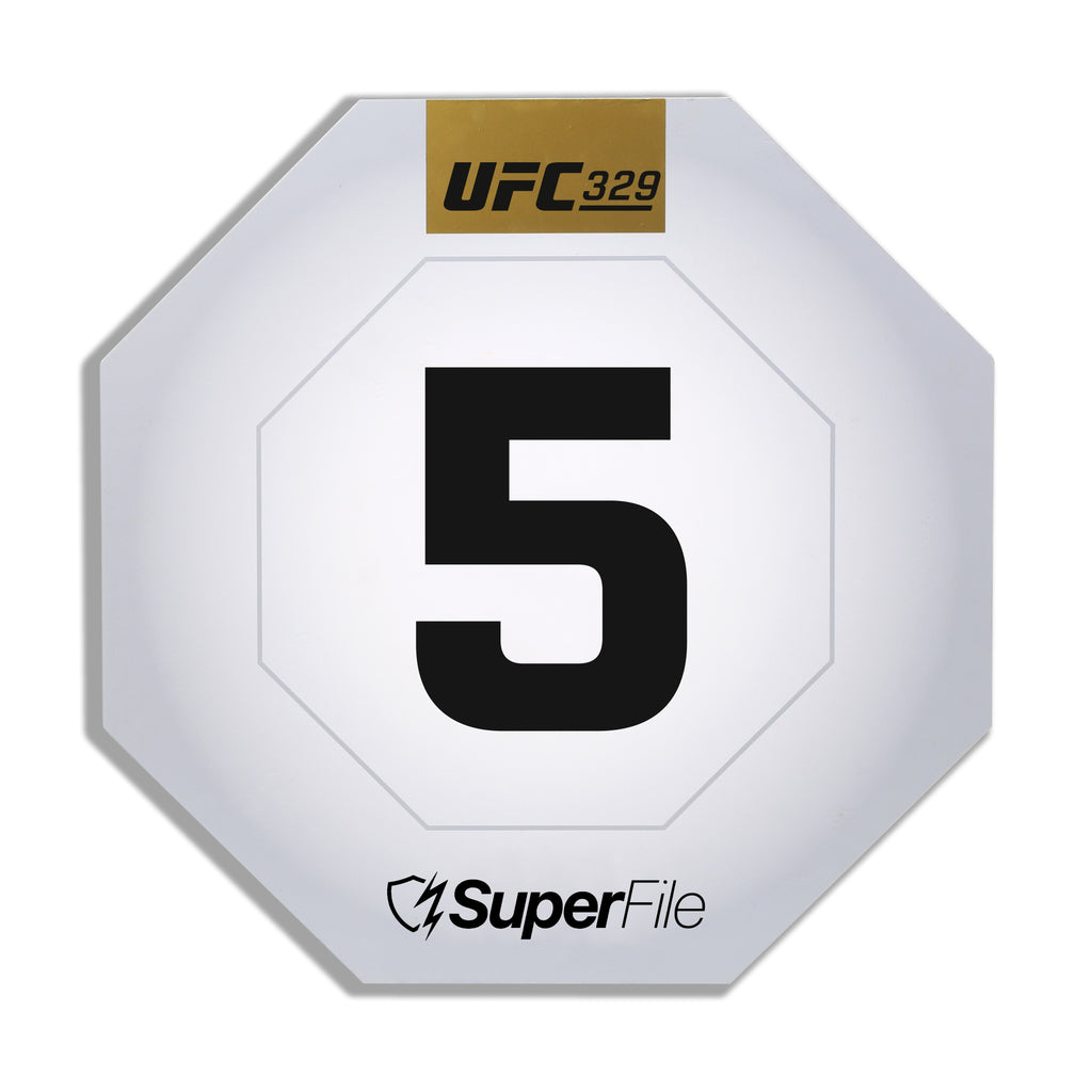 UFC 329: McGregor vs Holloway 2 Event Used Round Card Five