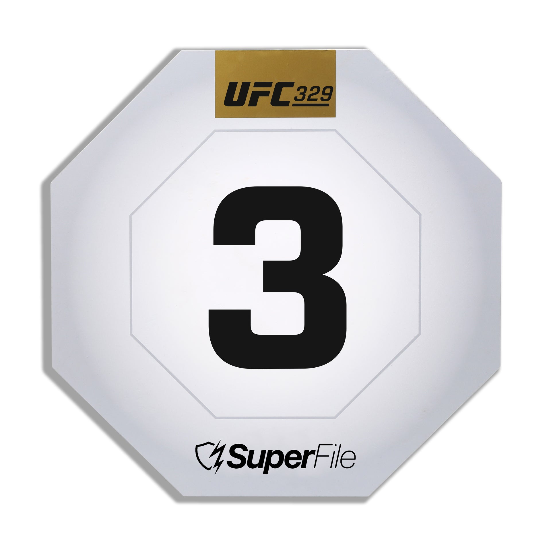 UFC 329: McGregor vs Holloway 2 Event Used Round Card Three