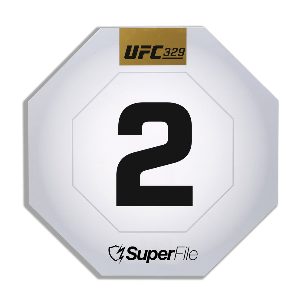 UFC 329: McGregor vs Holloway 2 Event Used Round Card Two