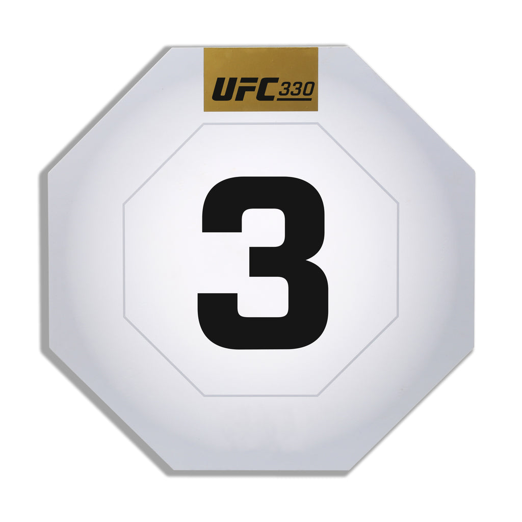 UFC 330: Makhachev vs Machado Garry Event Used Round Card Three