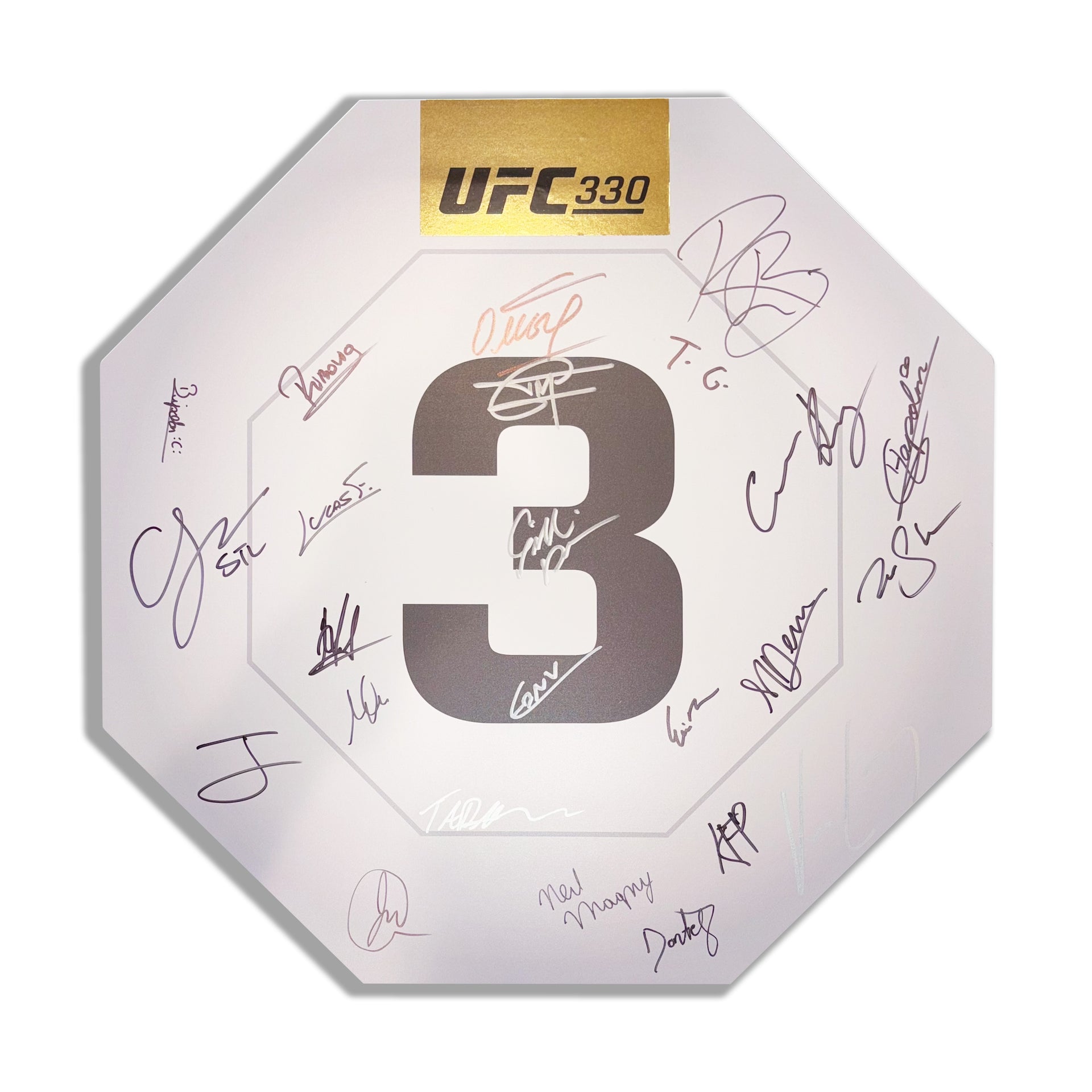 UFC 330: Makhachev vs Machado Garry Autographed Replica Round Card Three