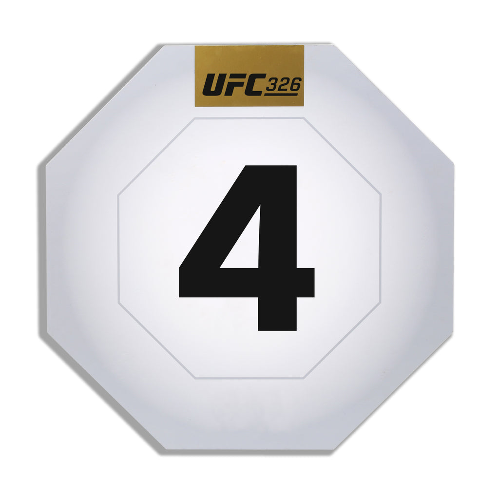 UFC 326: Holloway vs Oliveira 2 Event Used Round Card Four