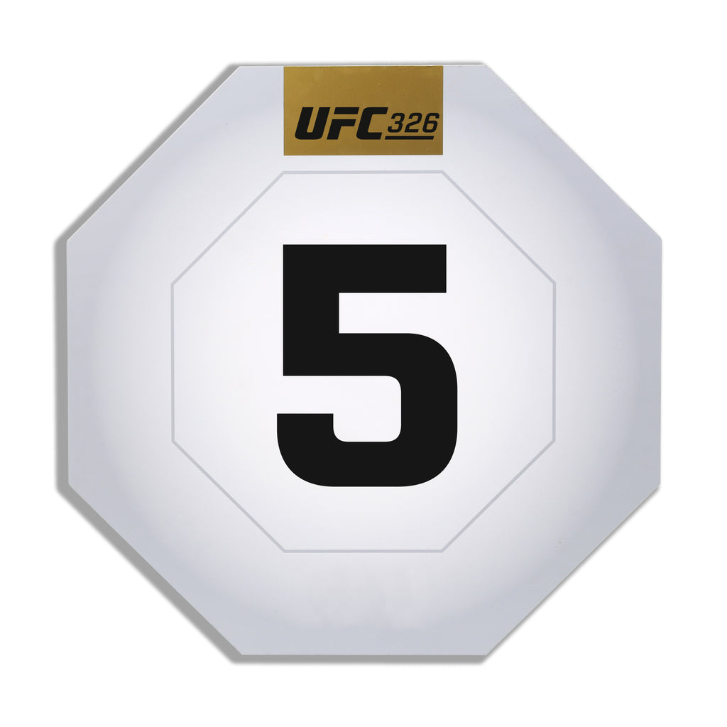 UFC 326: Holloway vs Oliveira 2 Event Used Round Card Five