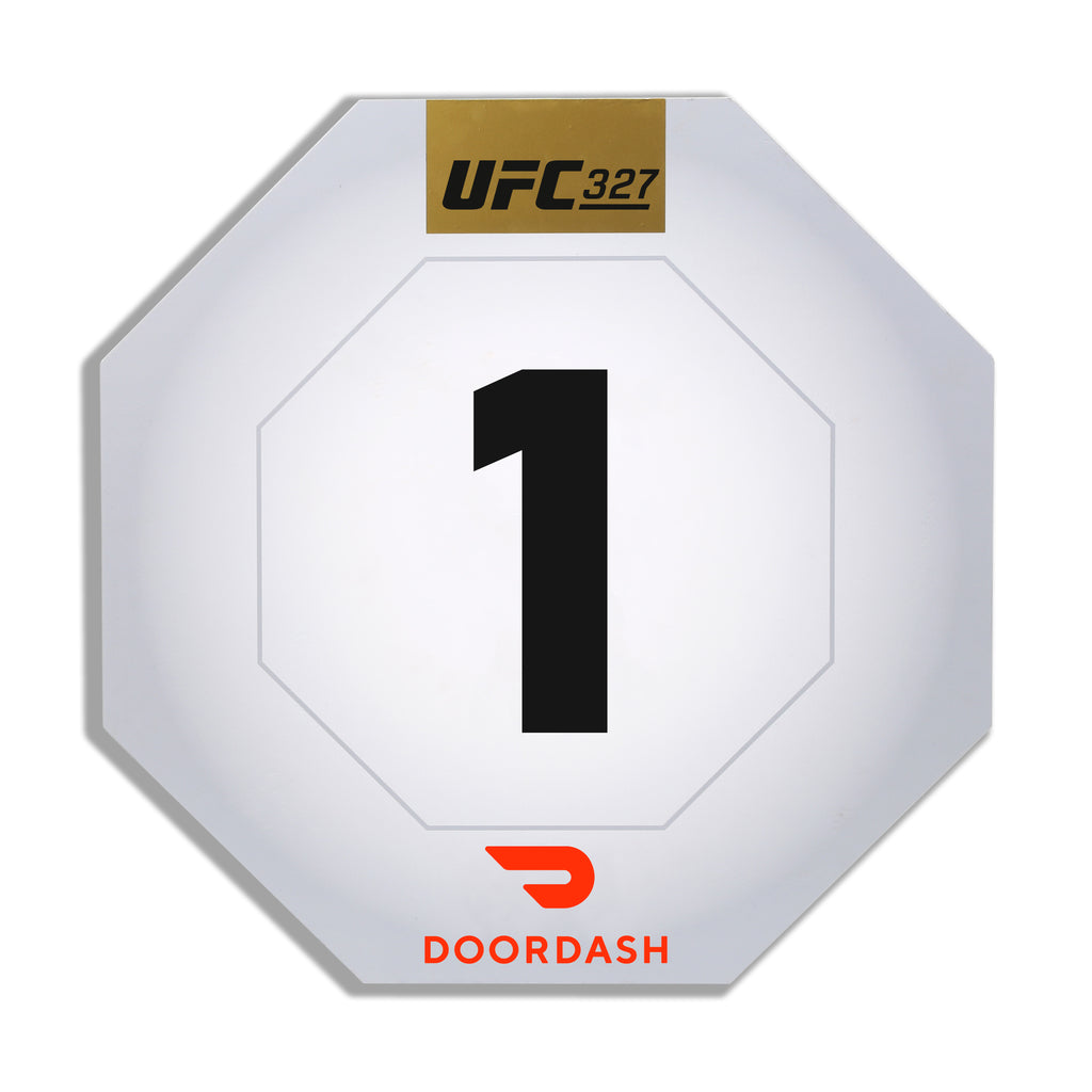 UFC 327: Procházka vs Ulberg Event Used Round Card One