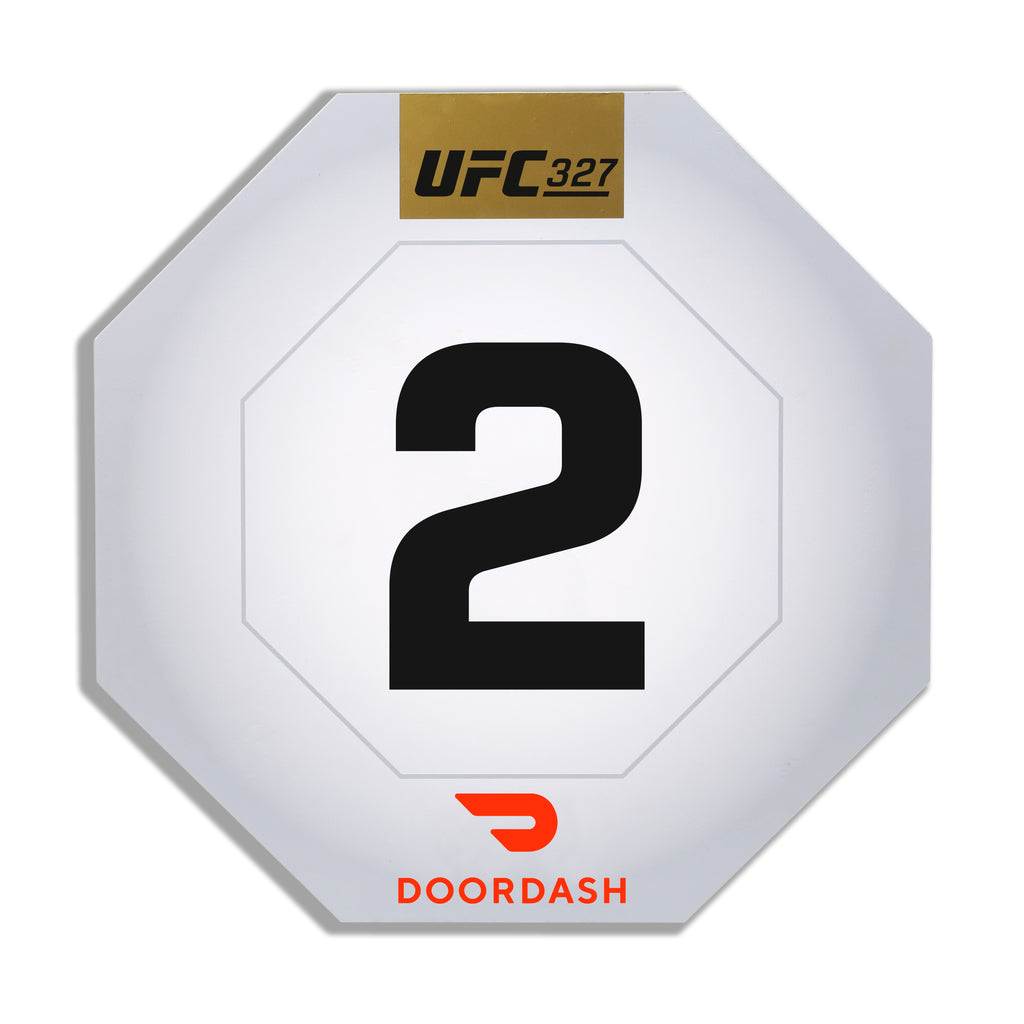 UFC 327: Procházka vs Ulberg Event Used Round Card Two