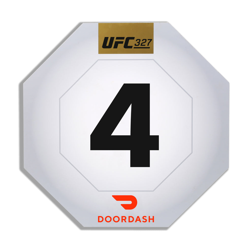 UFC 327: Procházka vs Ulberg Event Used Round Card Four