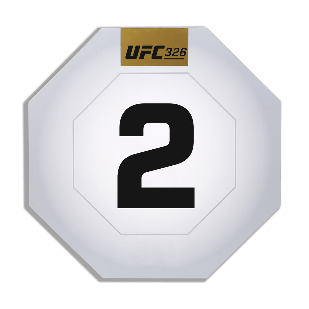 UFC 326: Holloway vs Oliveira 2 Event Used Round Card Two