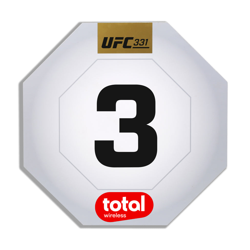 UFC 331: Van vs Pantoja 2 Event Used Round Card Three