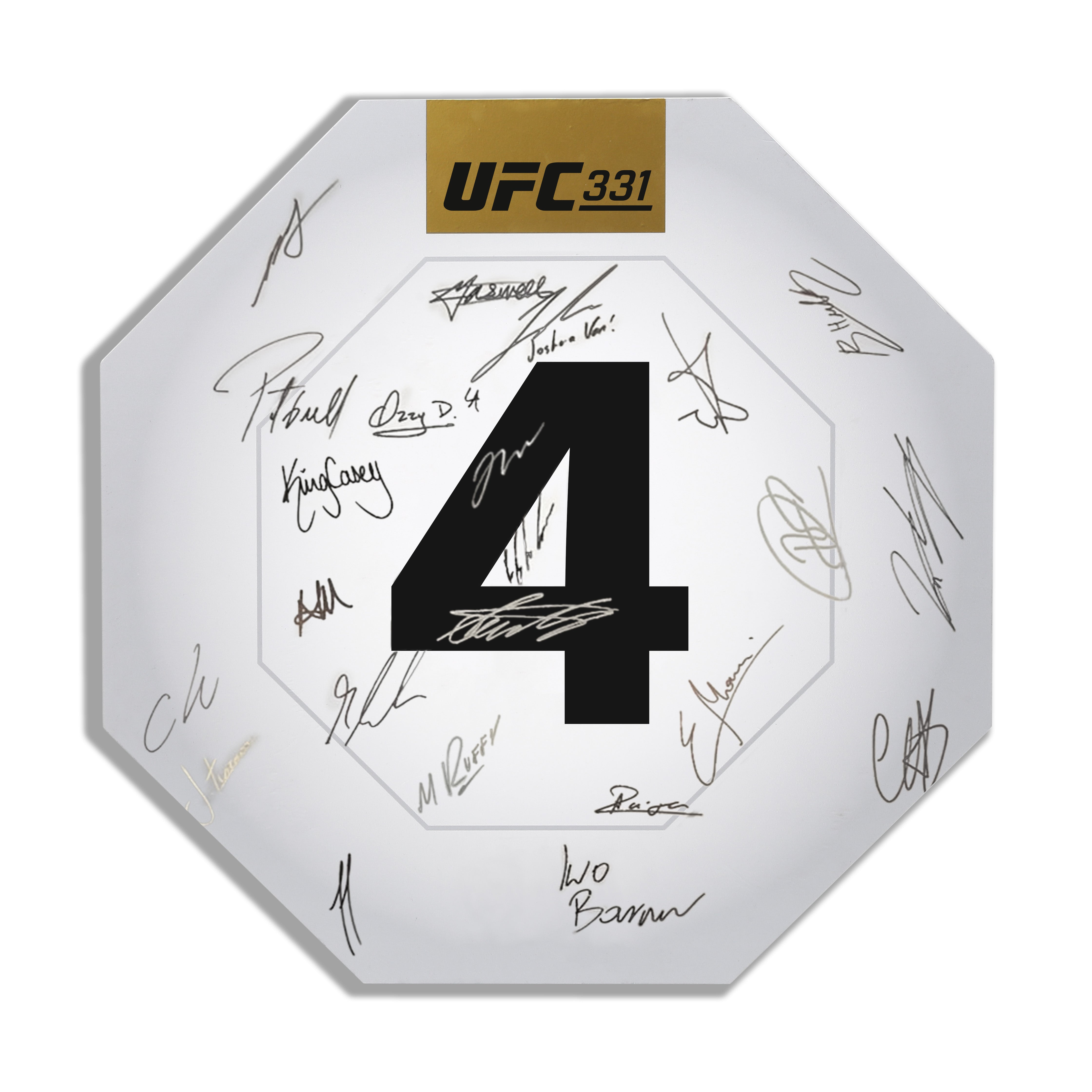 UFC 331: Van vs Pantoja 2 Signed Replica Round Card Four – UFC